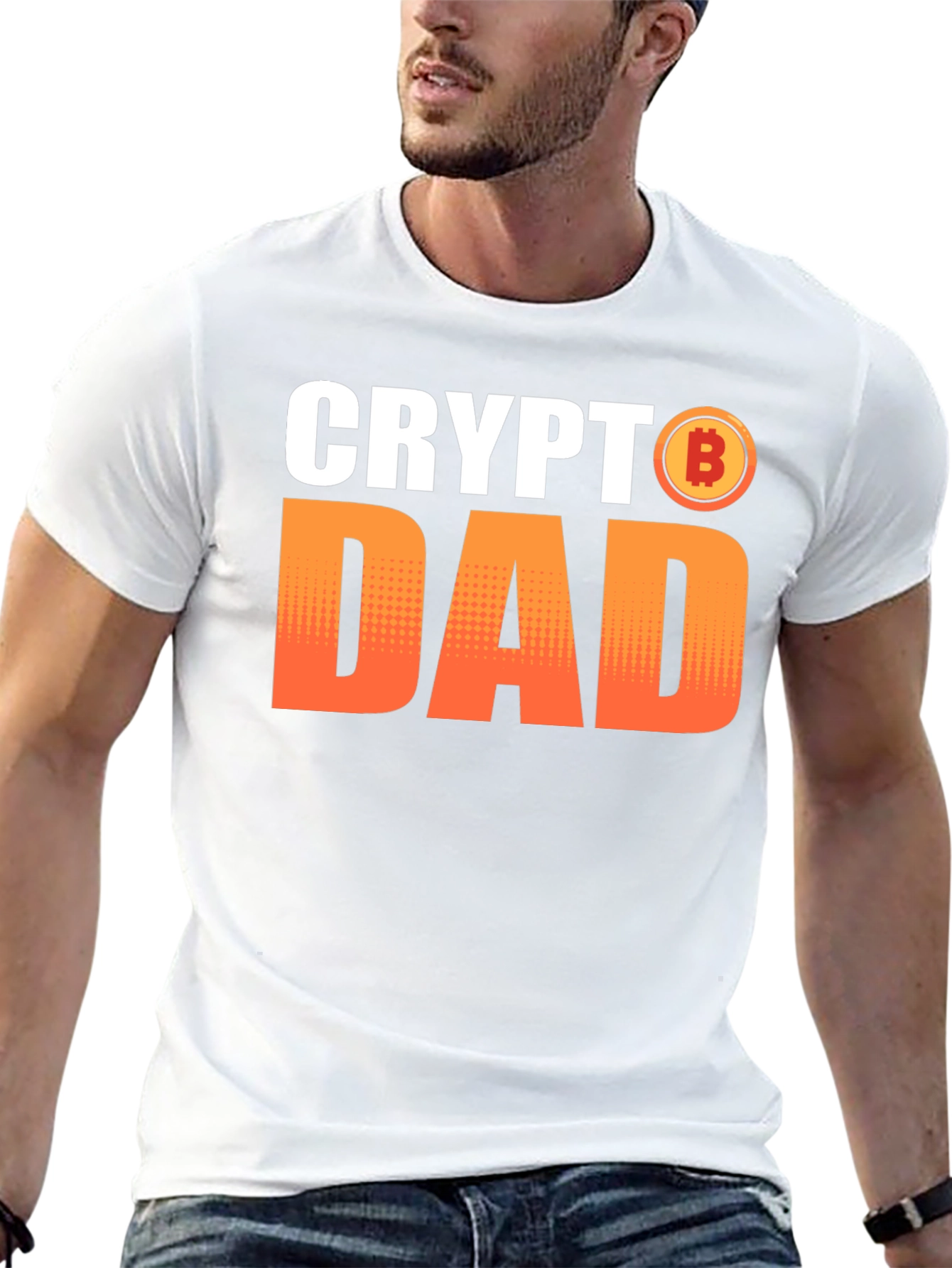 Crypto Dad T-Shirt Bitcoin Lover Gift Tee