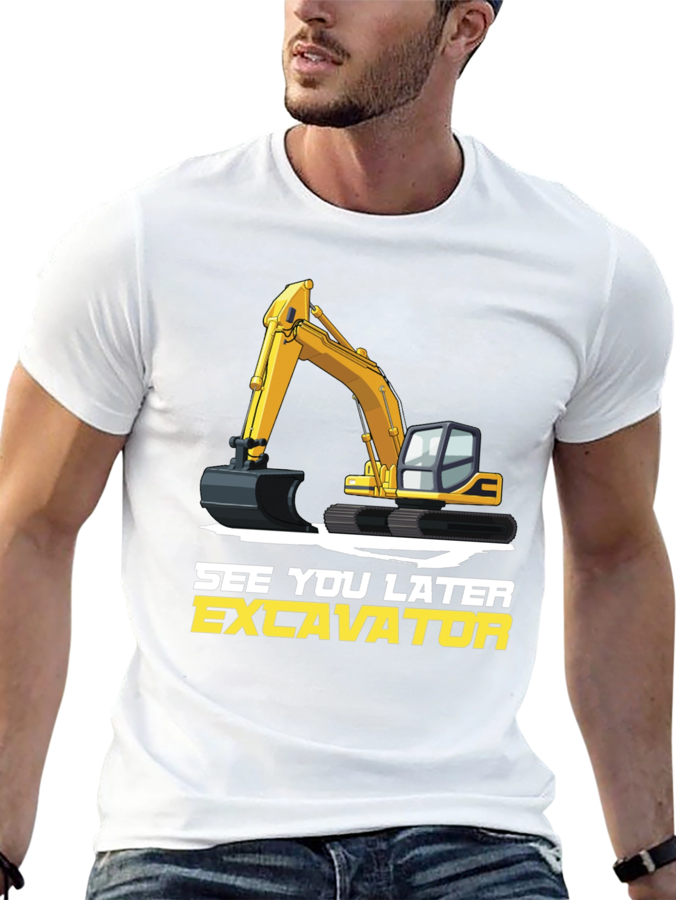 See You Later Excavator T-Shirt Construction Vehicle Tee