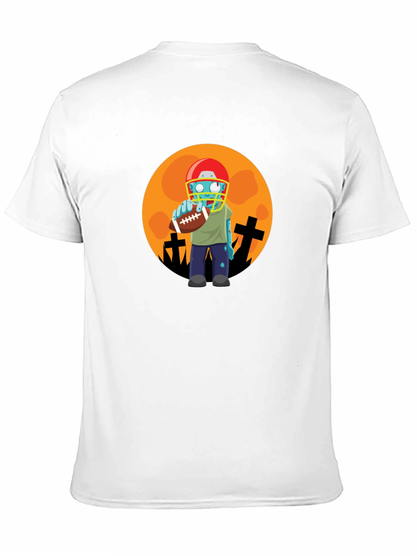 Zombie Football Player Halloween T-Shirt