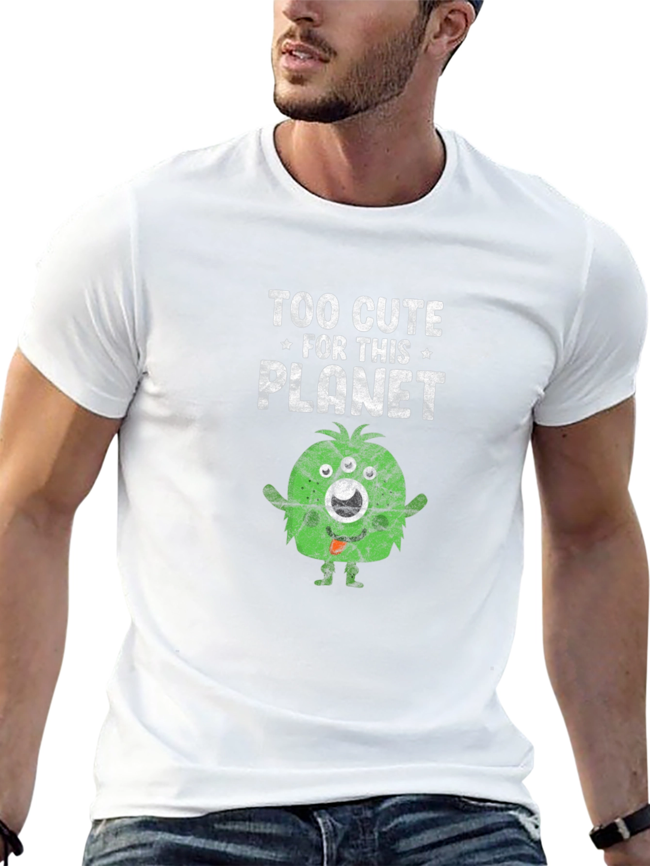 Too Cute Alien Graphic T-Shirt