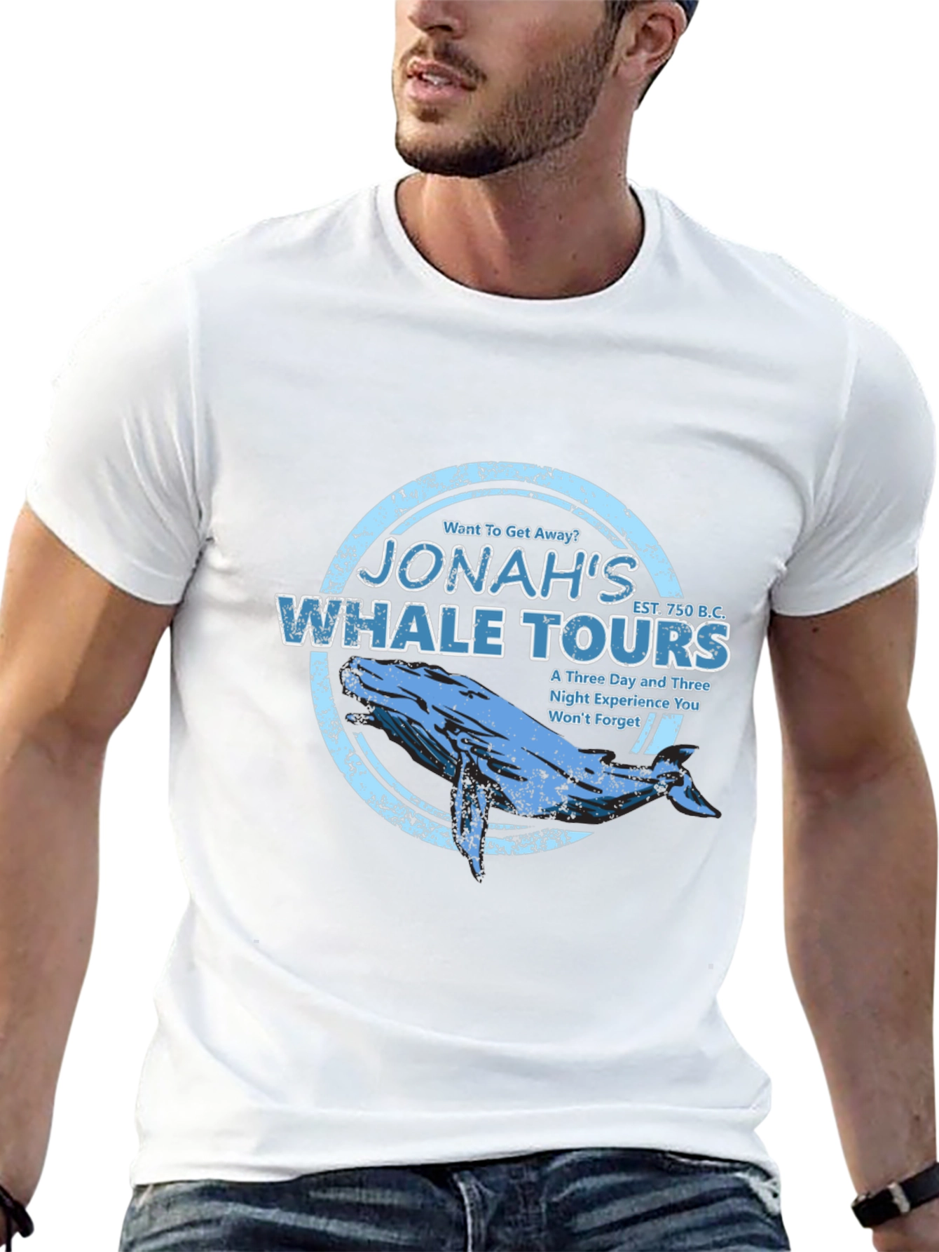 Jonahs Whale Tours Black Graphic T-Shirt