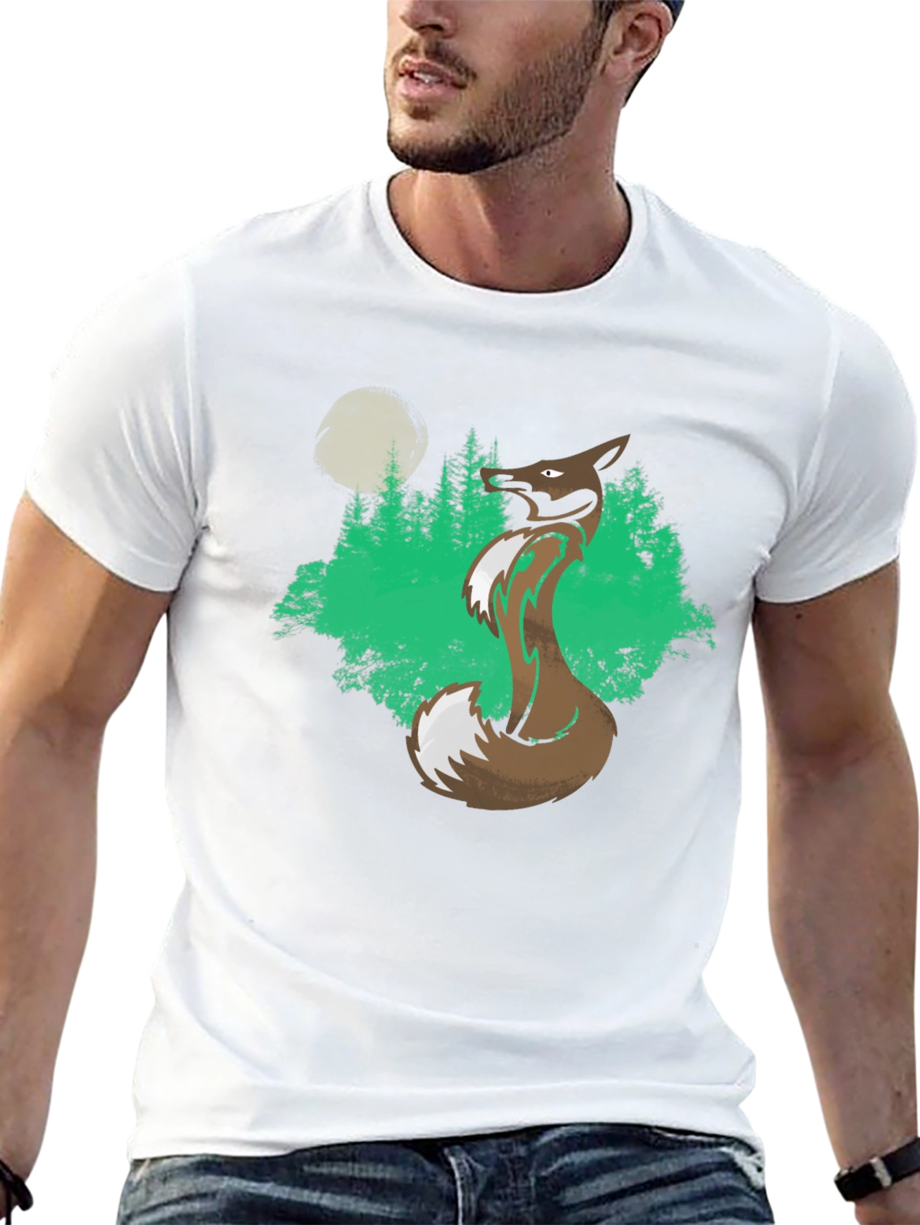 Fox Forest Graphic Tee - Mens Black T-Shirt