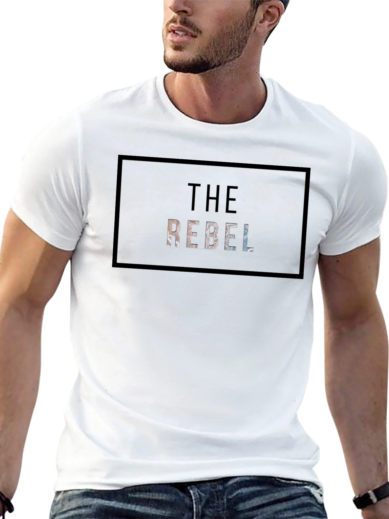The Rebel Graphic Tee - Black Cotton T-Shirt