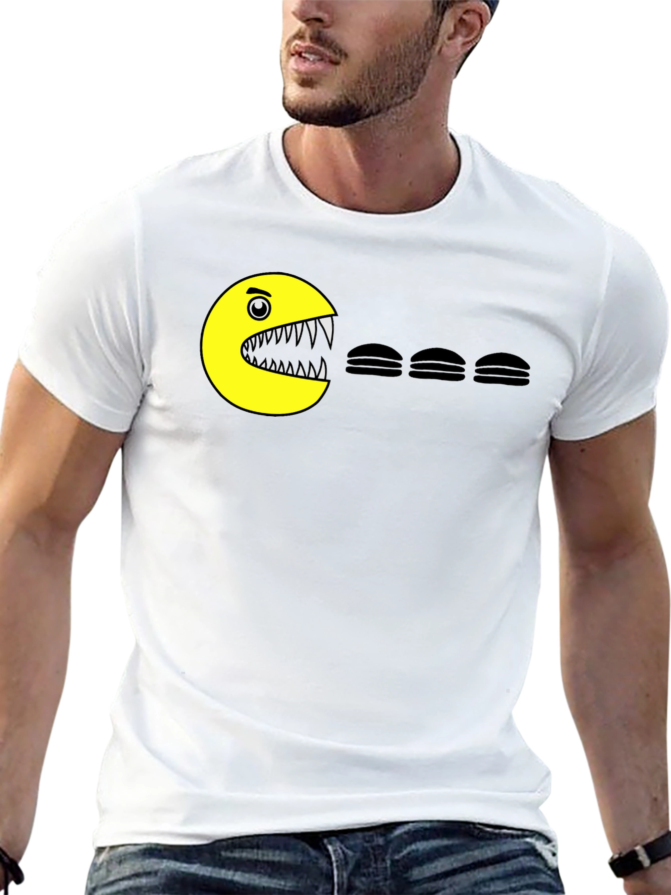 Pac-Man Burger Black T-Shirt