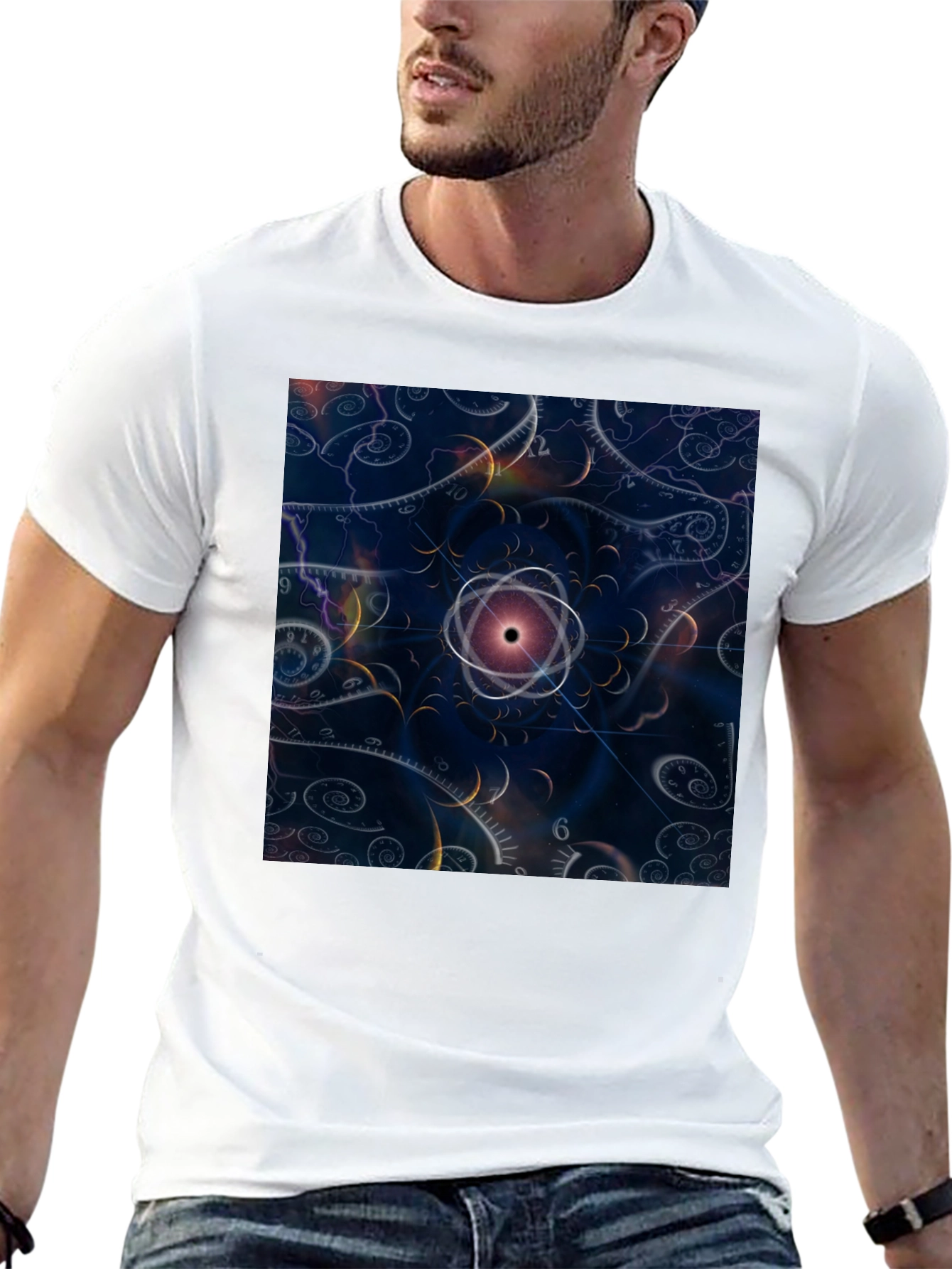 Cosmic Atom Graphic Tee - Black