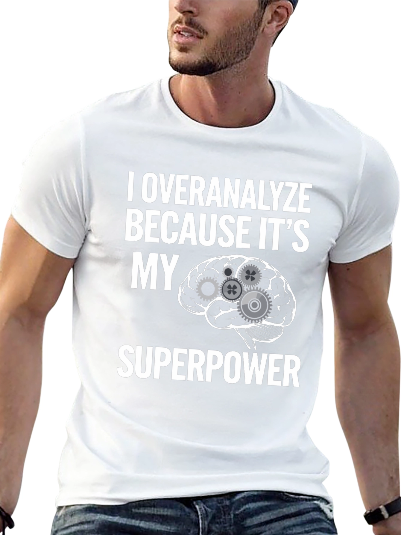 Overanalyze Superpower Graphic Tee - Black T-Shirt