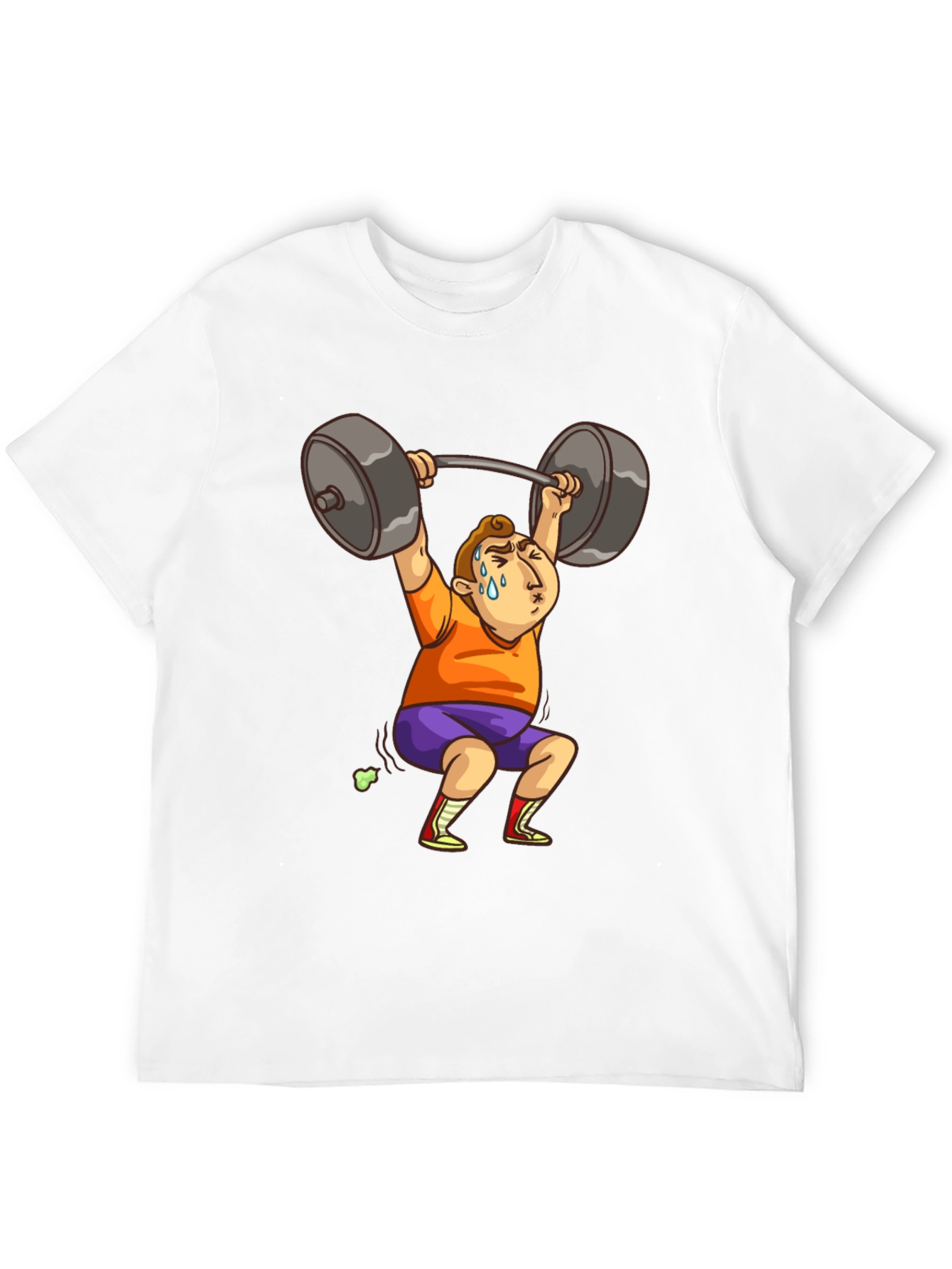 Funny Weightlifter Cartoon T-Shirt