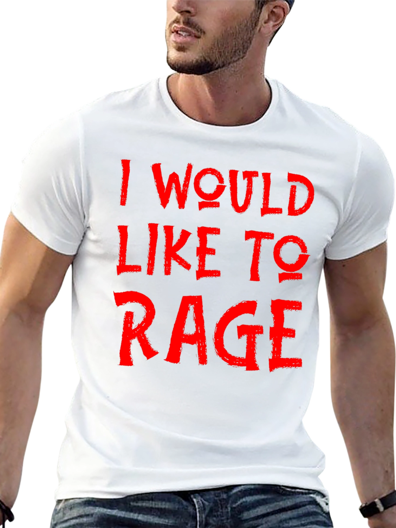 I Would Like to Rage Black Graphic Tee