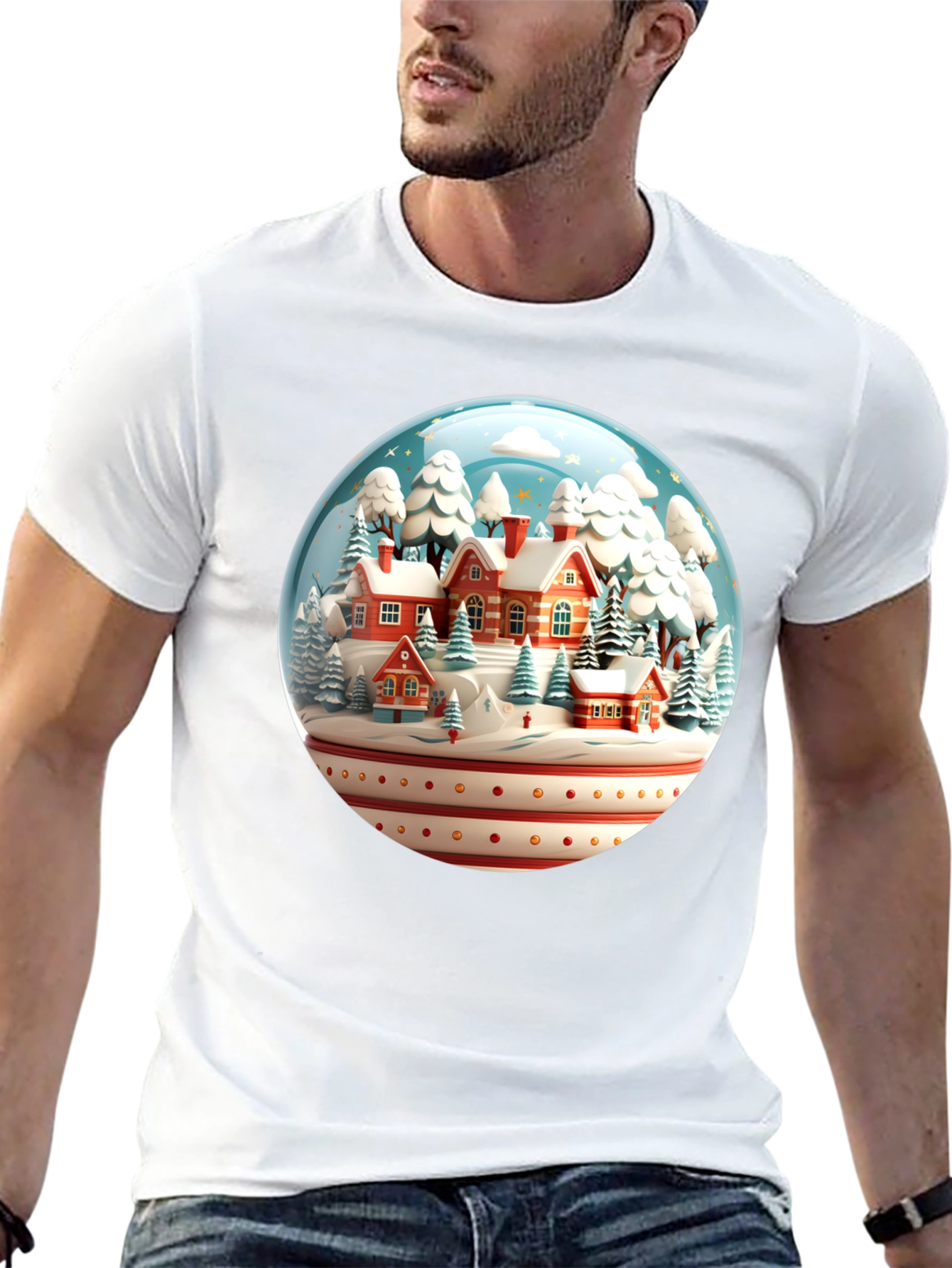 Winter Village Snow Globe Graphic Tee