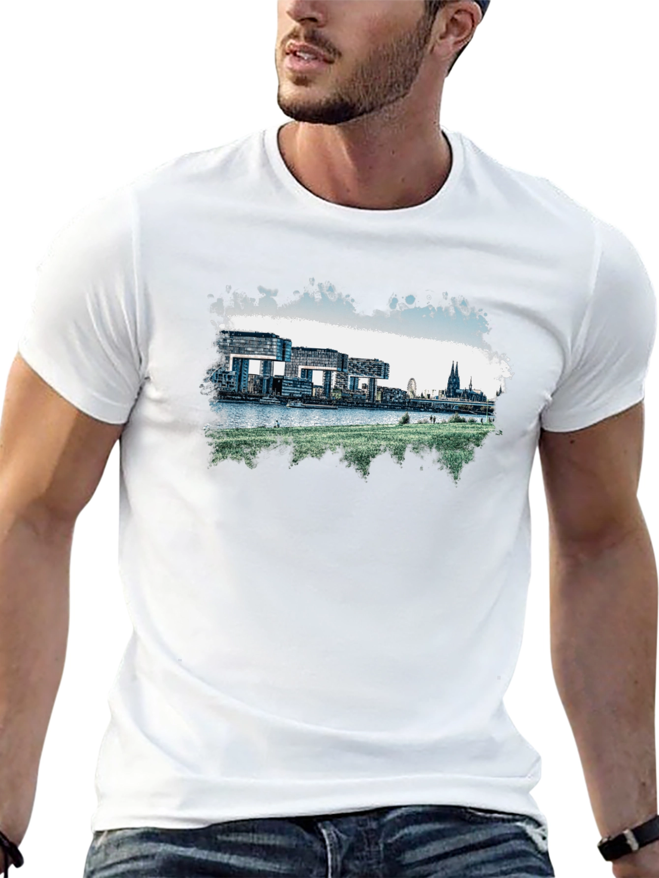Cologne Skyline Black T-Shirt