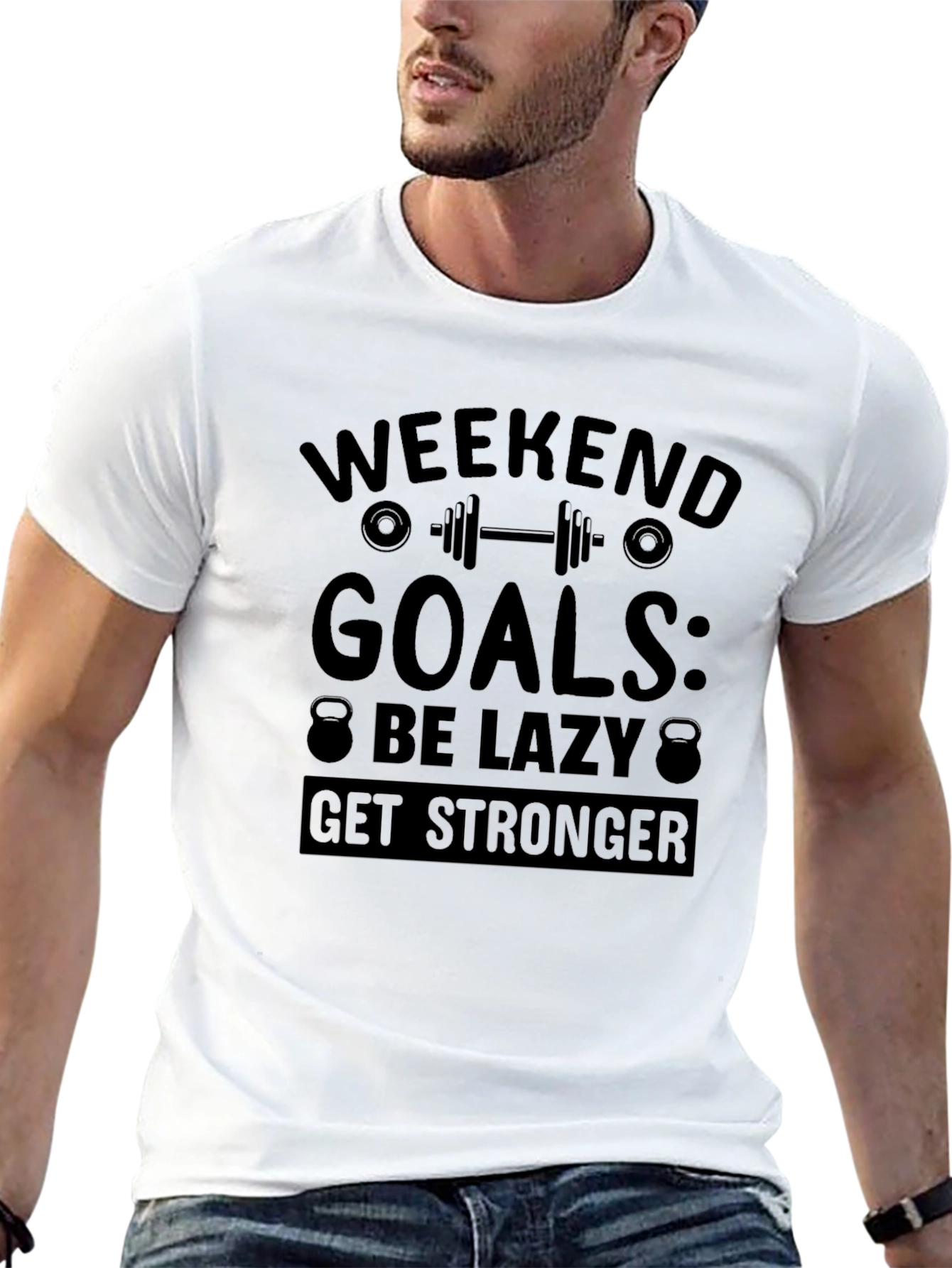 Weekend Goals T-Shirt - Lazy & Strong