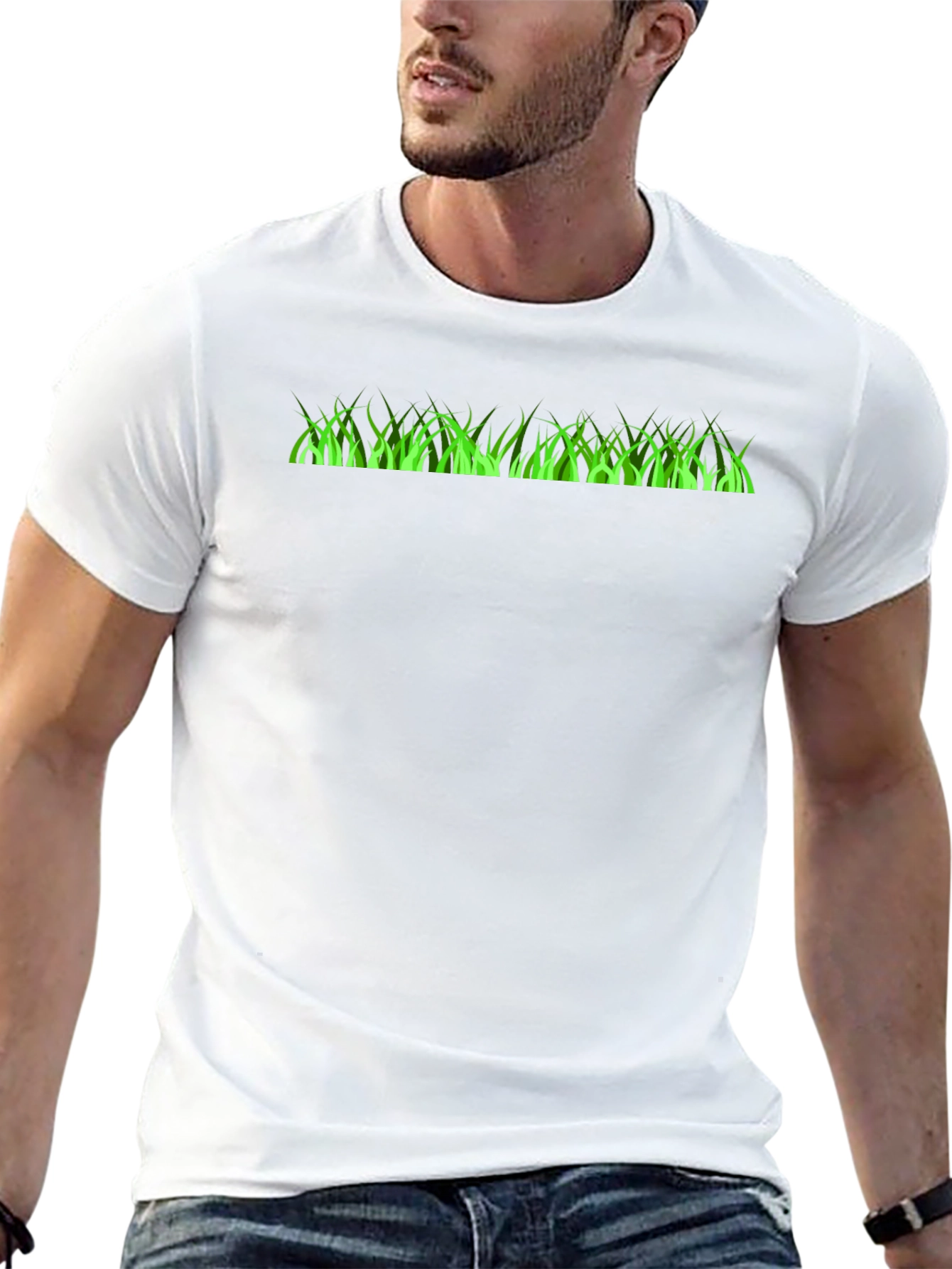 Grass Graphic Black T-Shirt