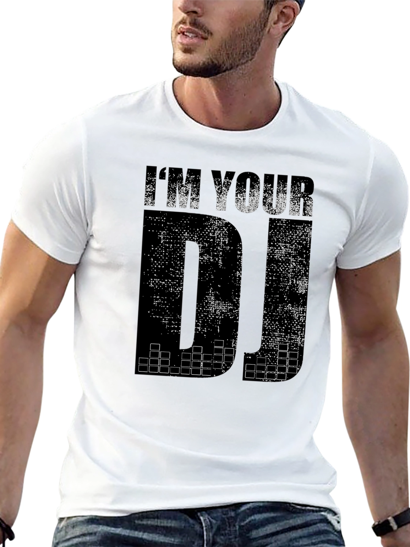 Im Your DJ Graphic Print Crew Neck T-Shirt