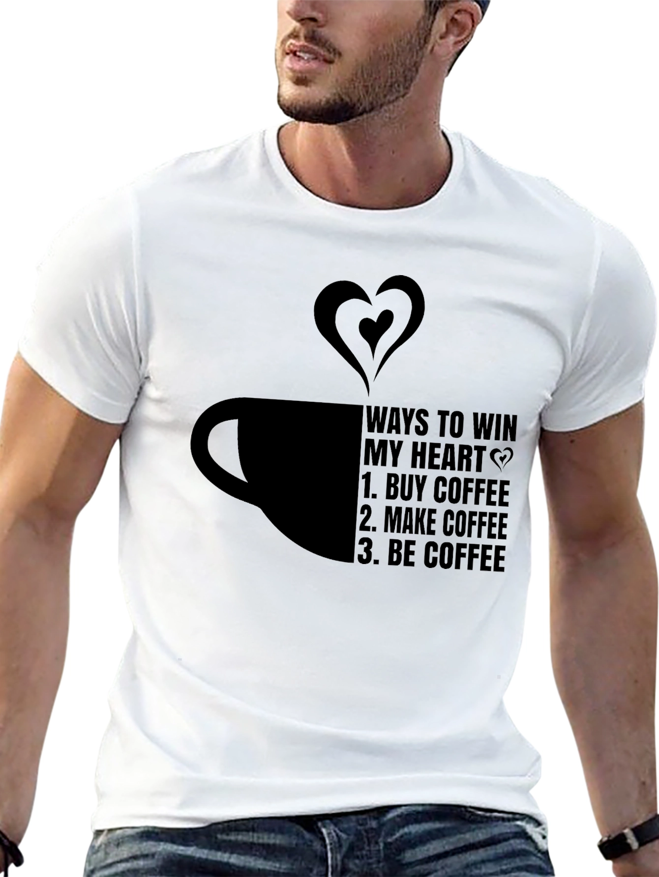 Coffee Lovers T-Shirt: Win My Heart with Coffee