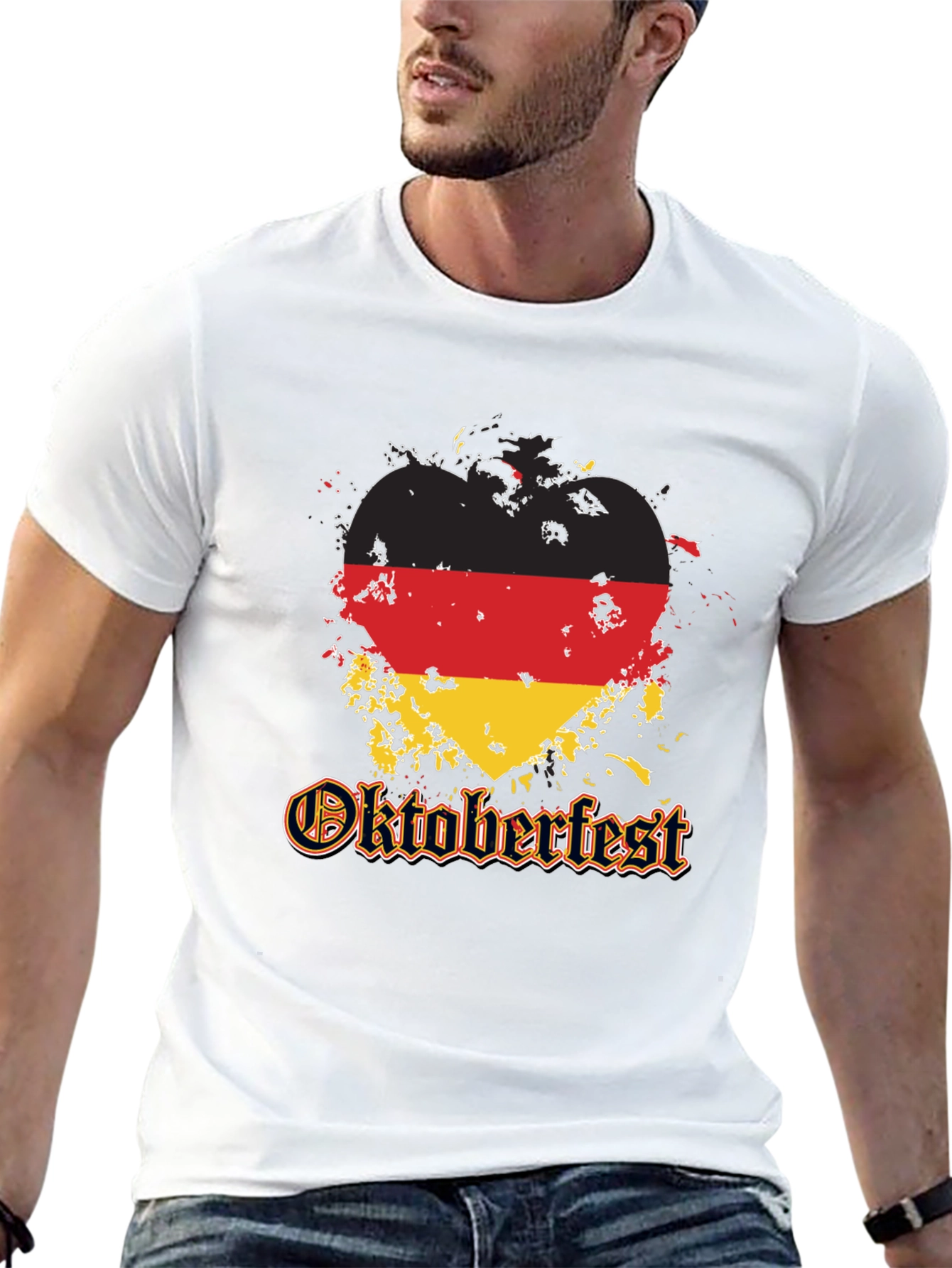 Oktoberfest German Flag Heart T-Shirt