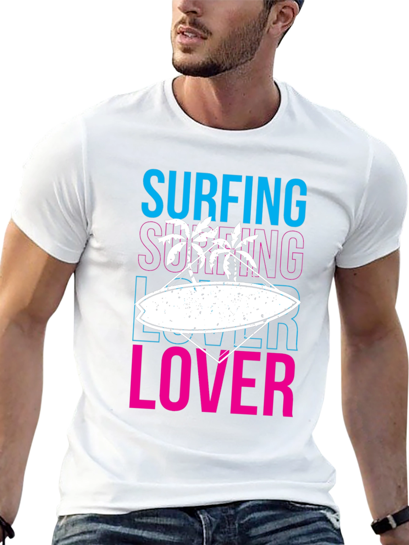 Surfing Lover Graphic Tee | Black