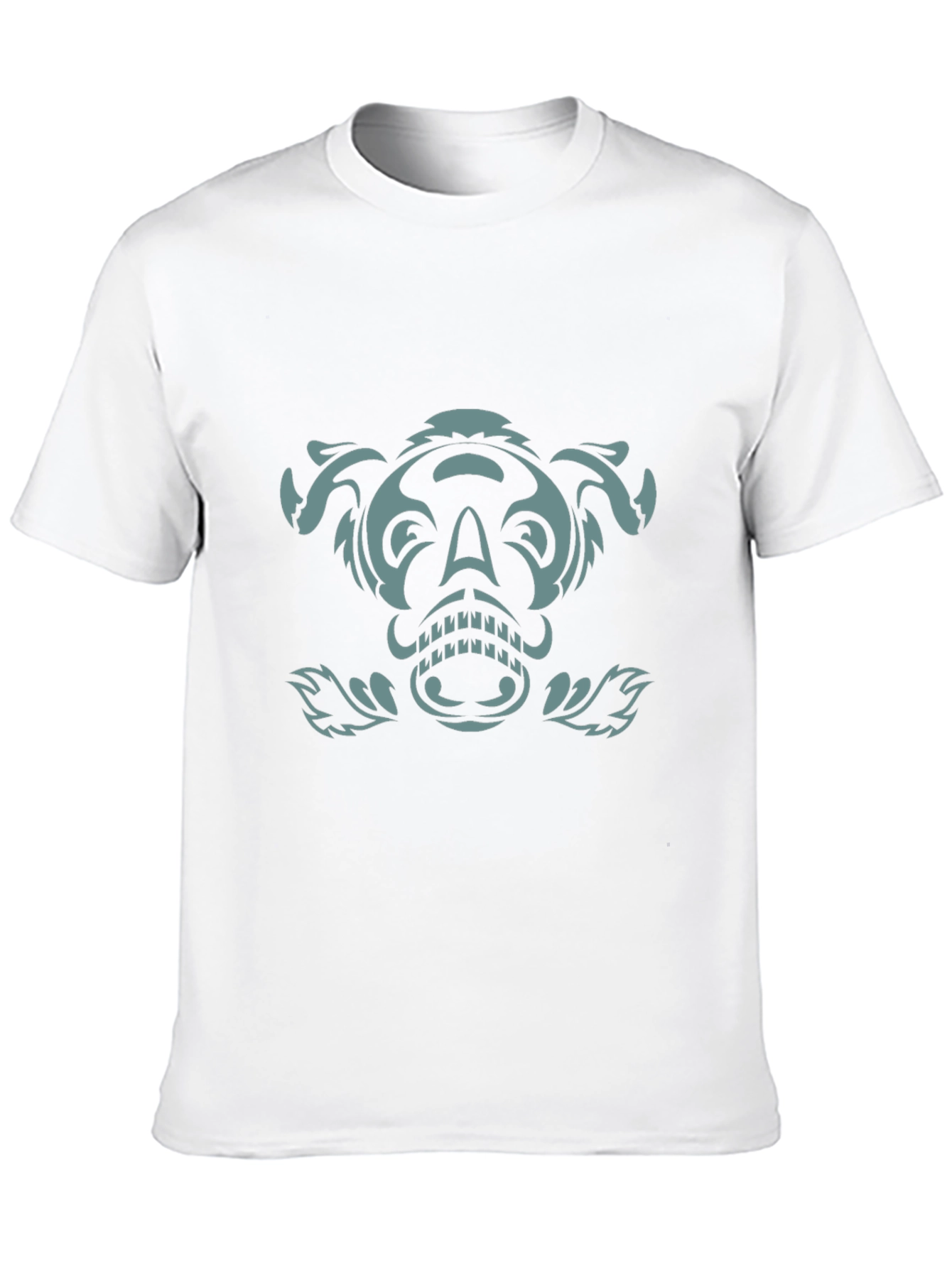 Tribal Skull Graphic Black T-Shirt