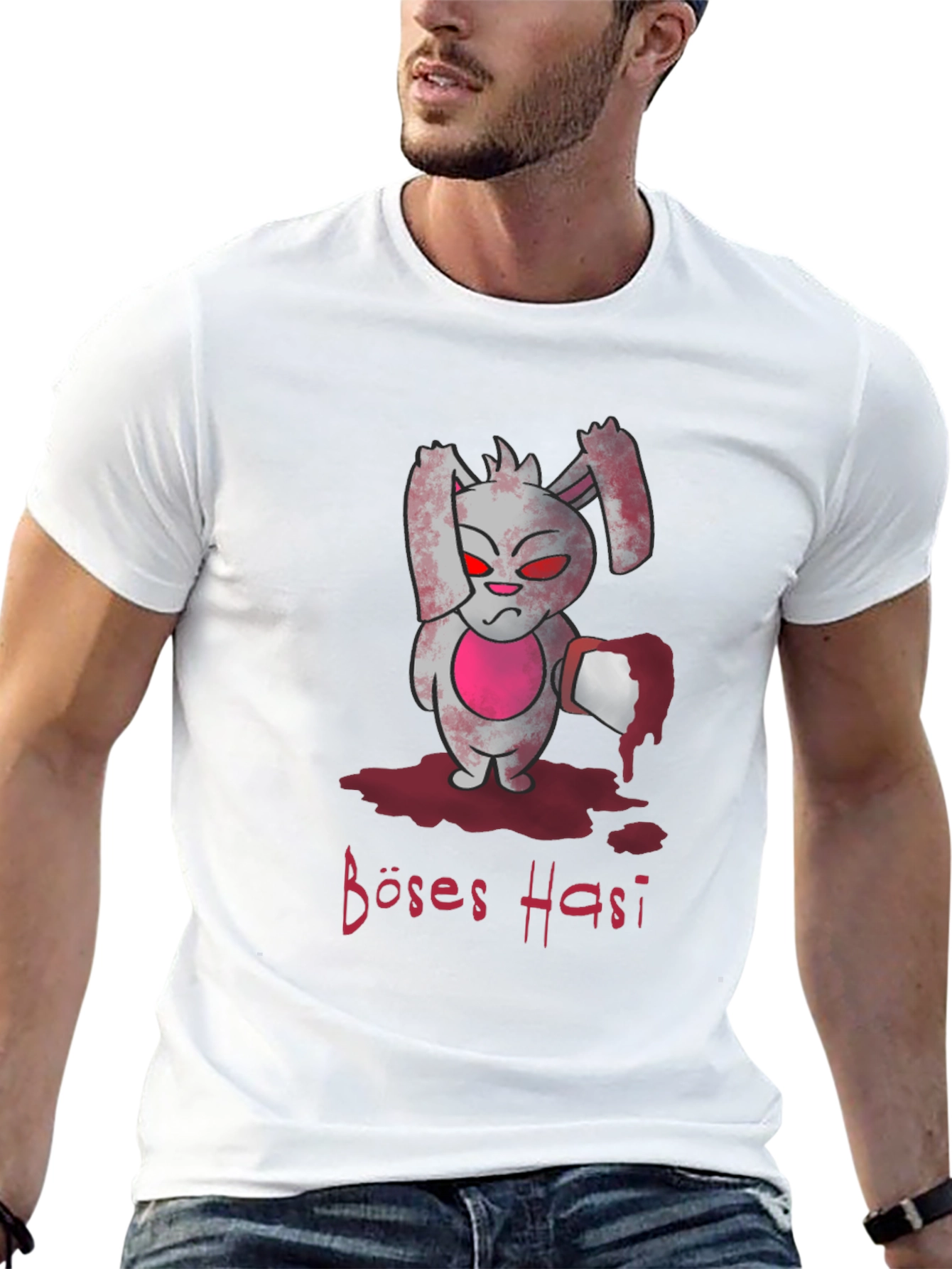 Evil Bunny Graphic T-Shirt - Böses Hasi Tee