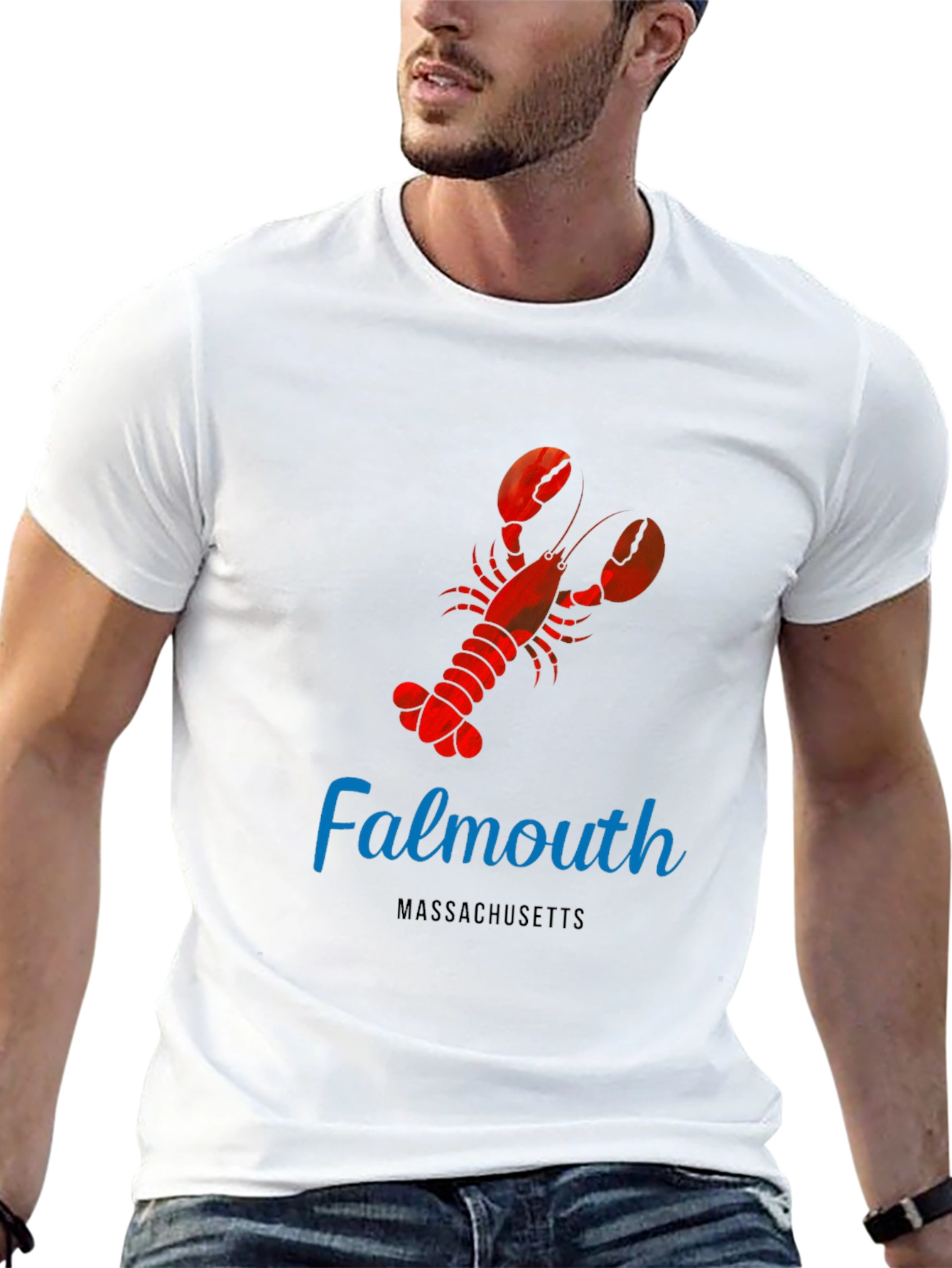Falmouth Massachusetts Lobster Graphic T-Shirt
