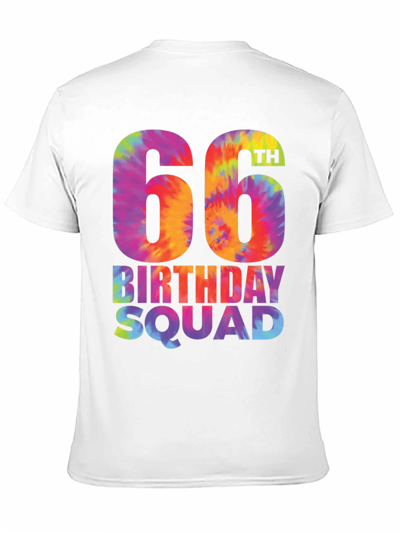 66th Birthday Squad Tie-Dye T-Shirt
