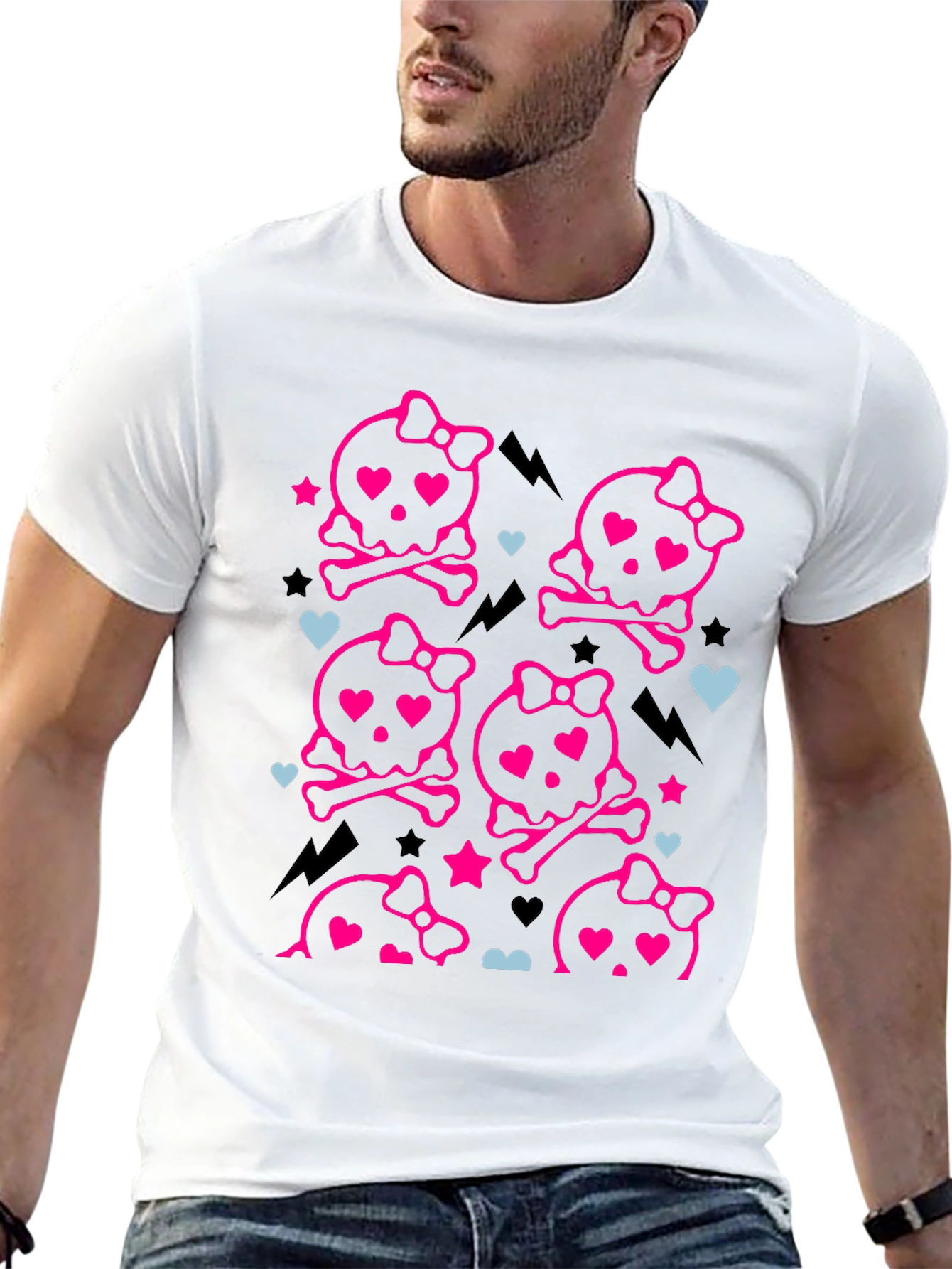 Kawaii Skull & Crossbones T-Shirt - Cute Goth Tee