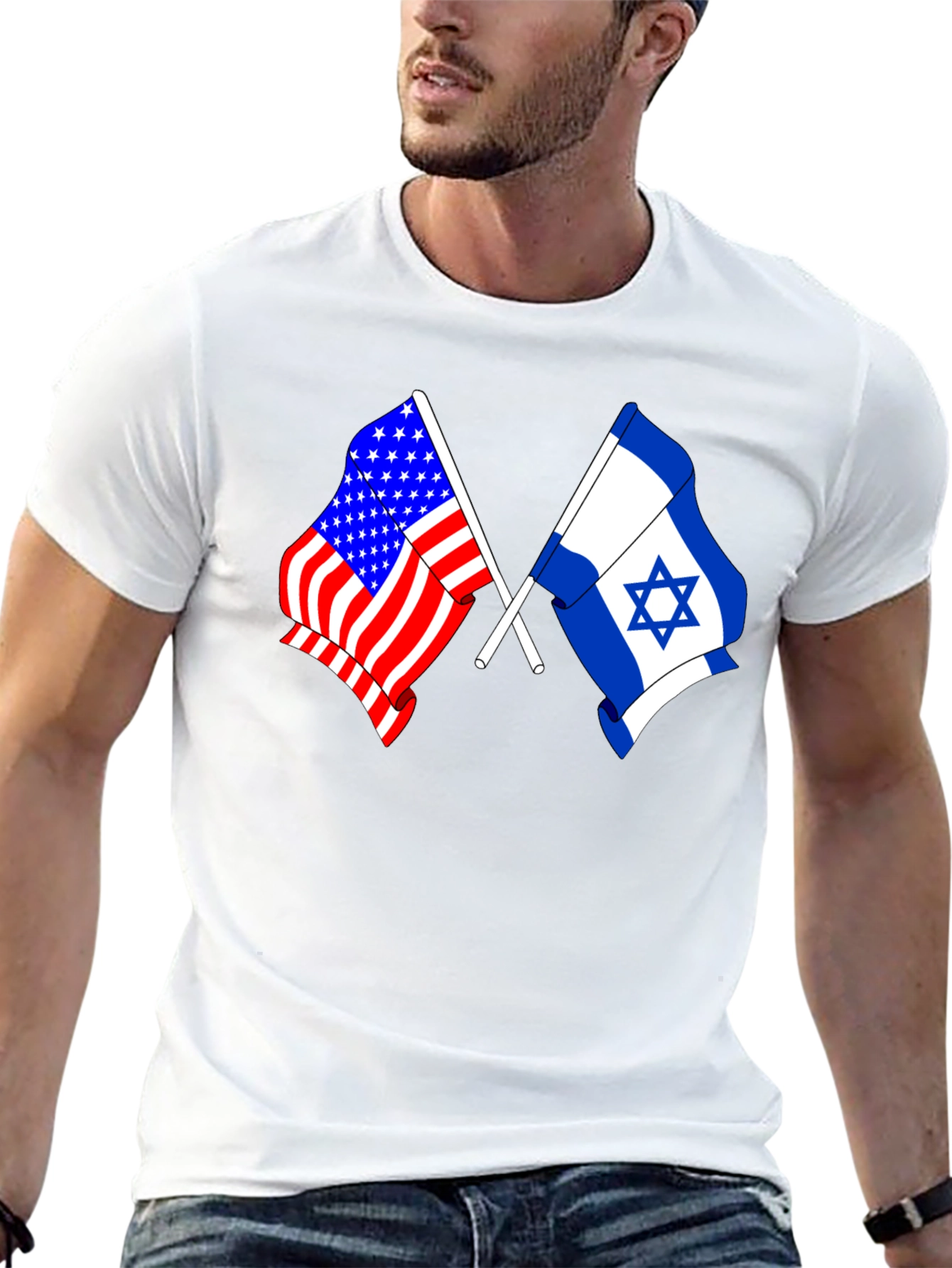 USA & Israel Flag Graphic Tee