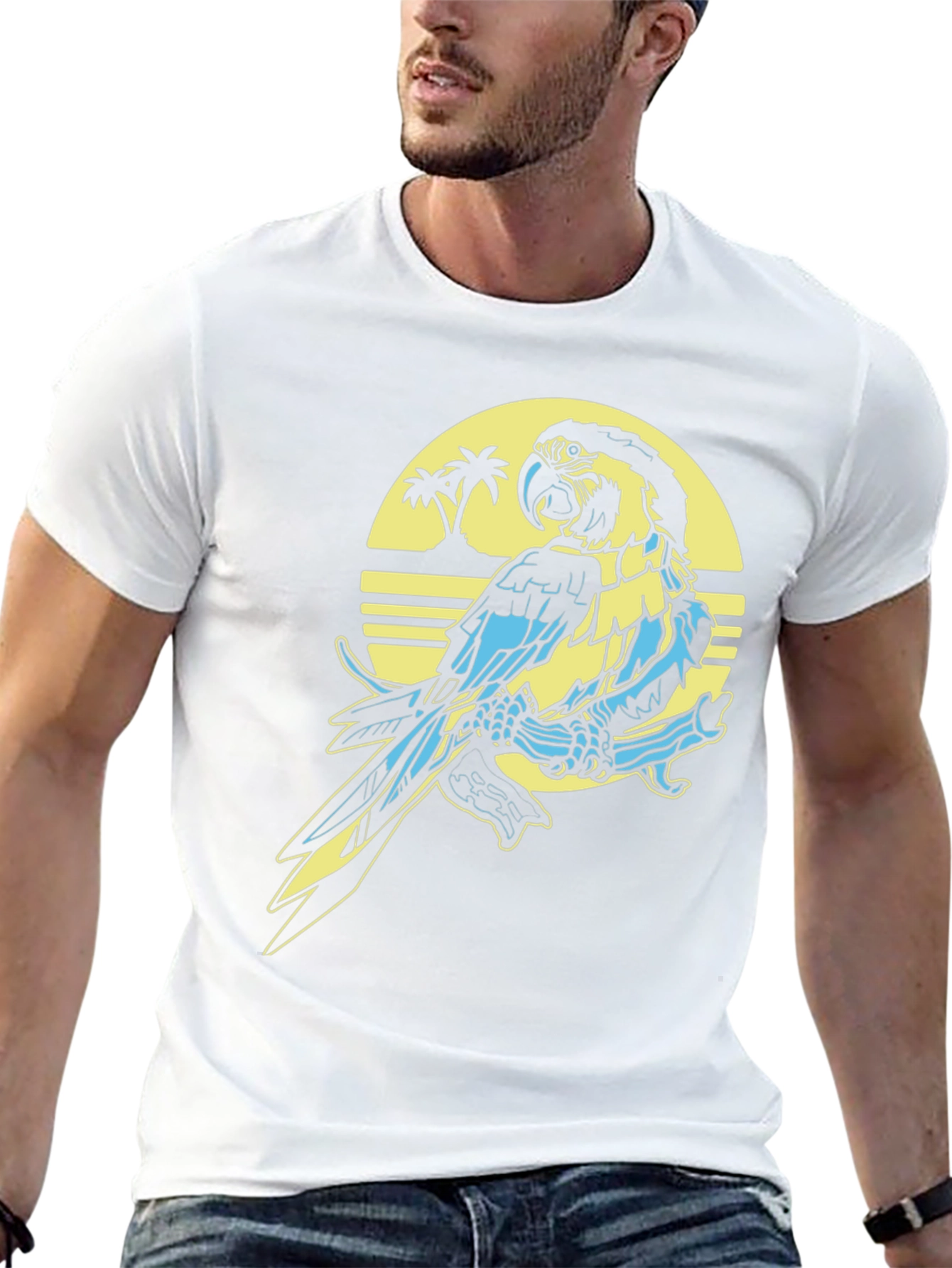 Tropical Parrot T-Shirt - Island Vibes