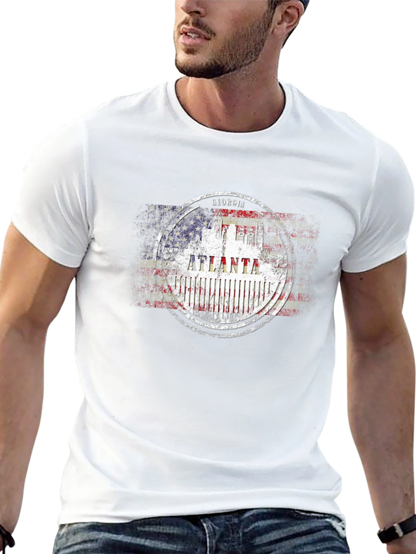 Atlanta Georgia T-Shirt - Patriotic Design