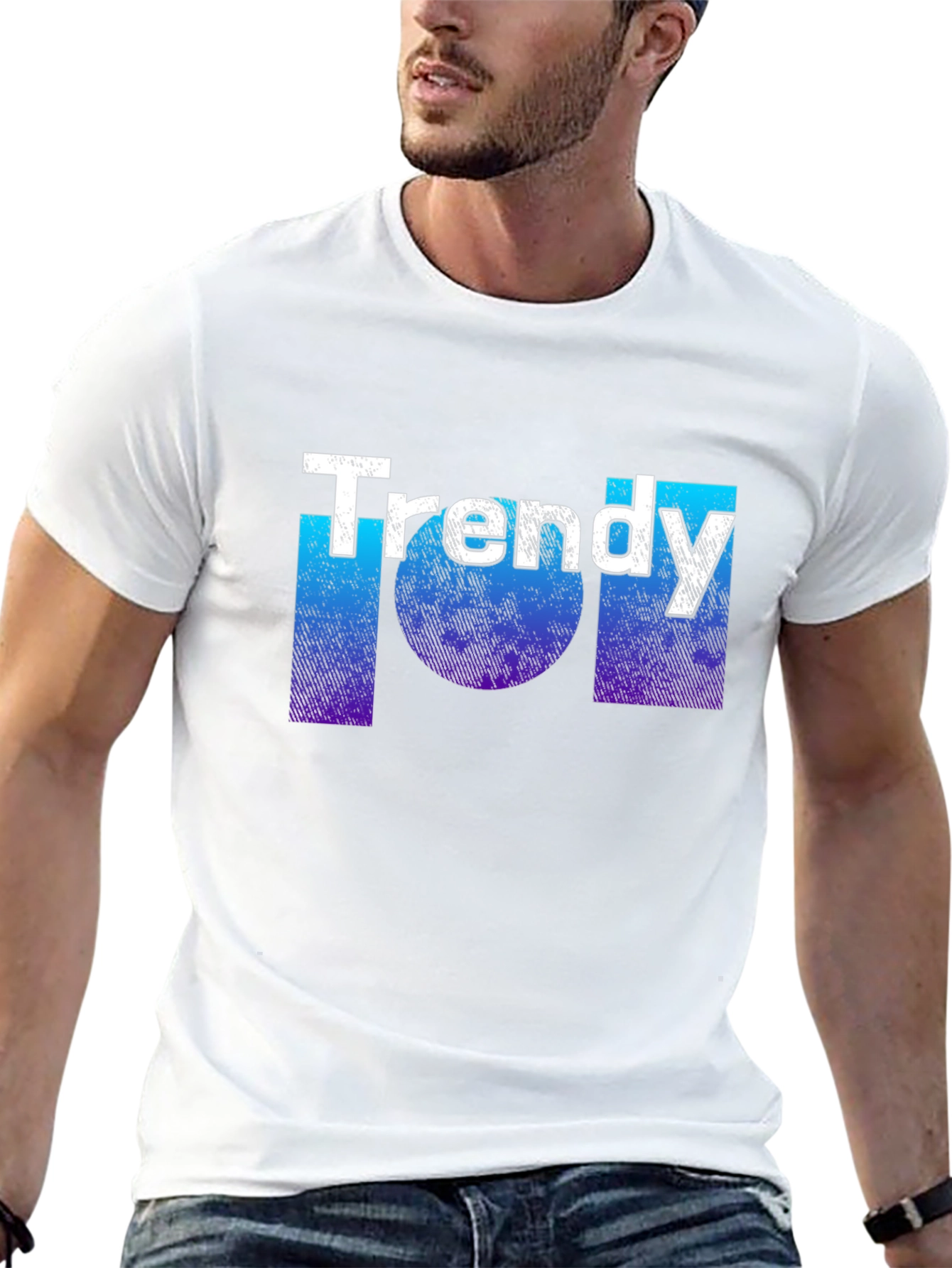 Trendy Graphic T-Shirt - Black Cotton Tee