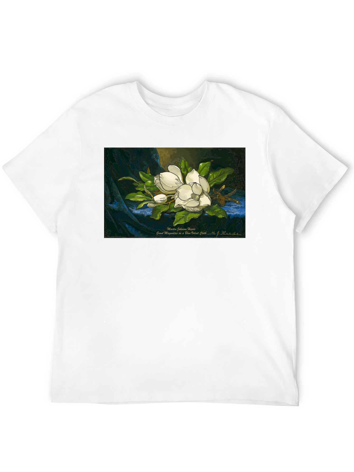 Magnolia Art Print T-Shirt - Elegant Floral Design