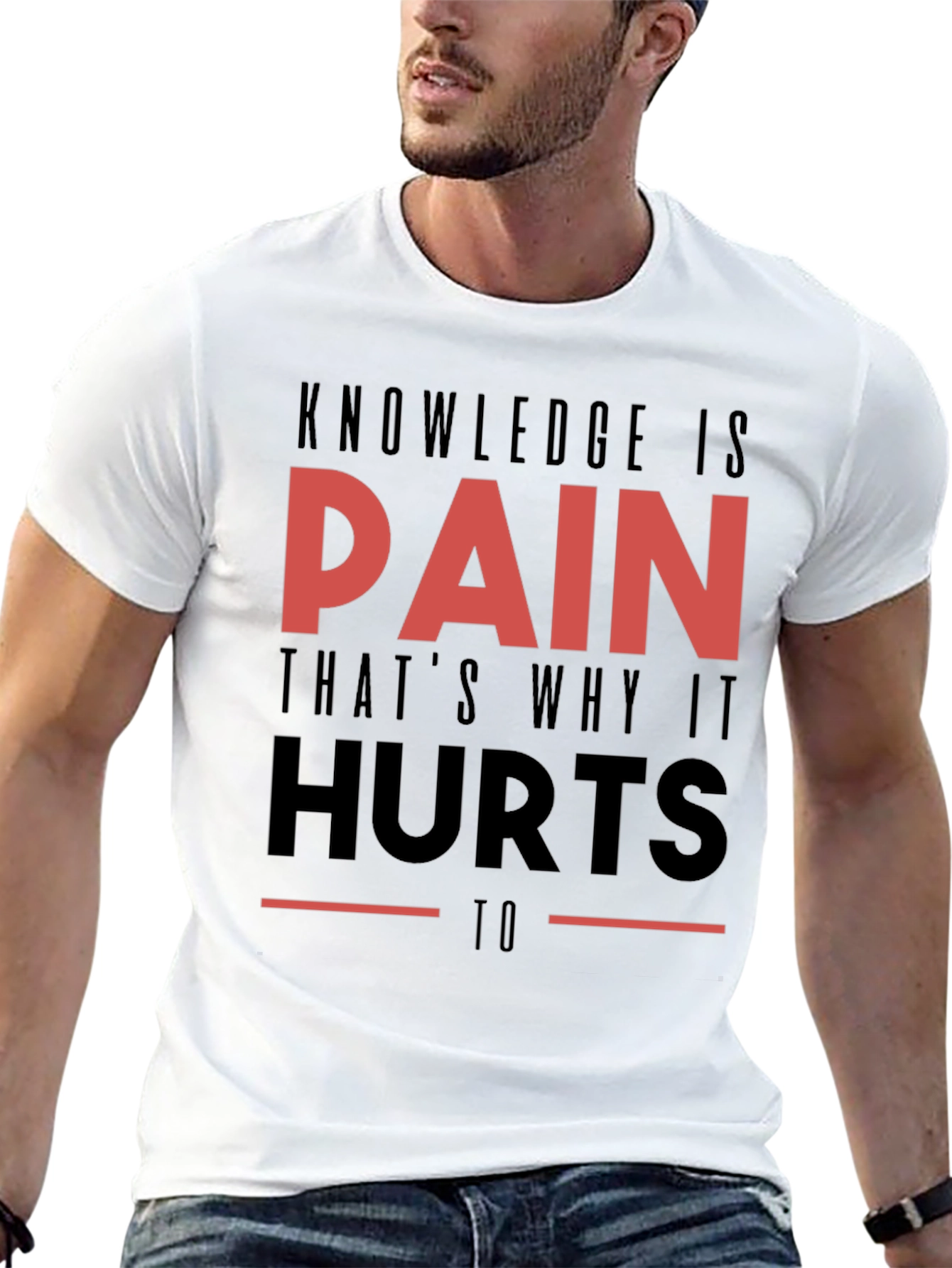 Knowledge is Pain T-Shirt - Black Graphic Tee
