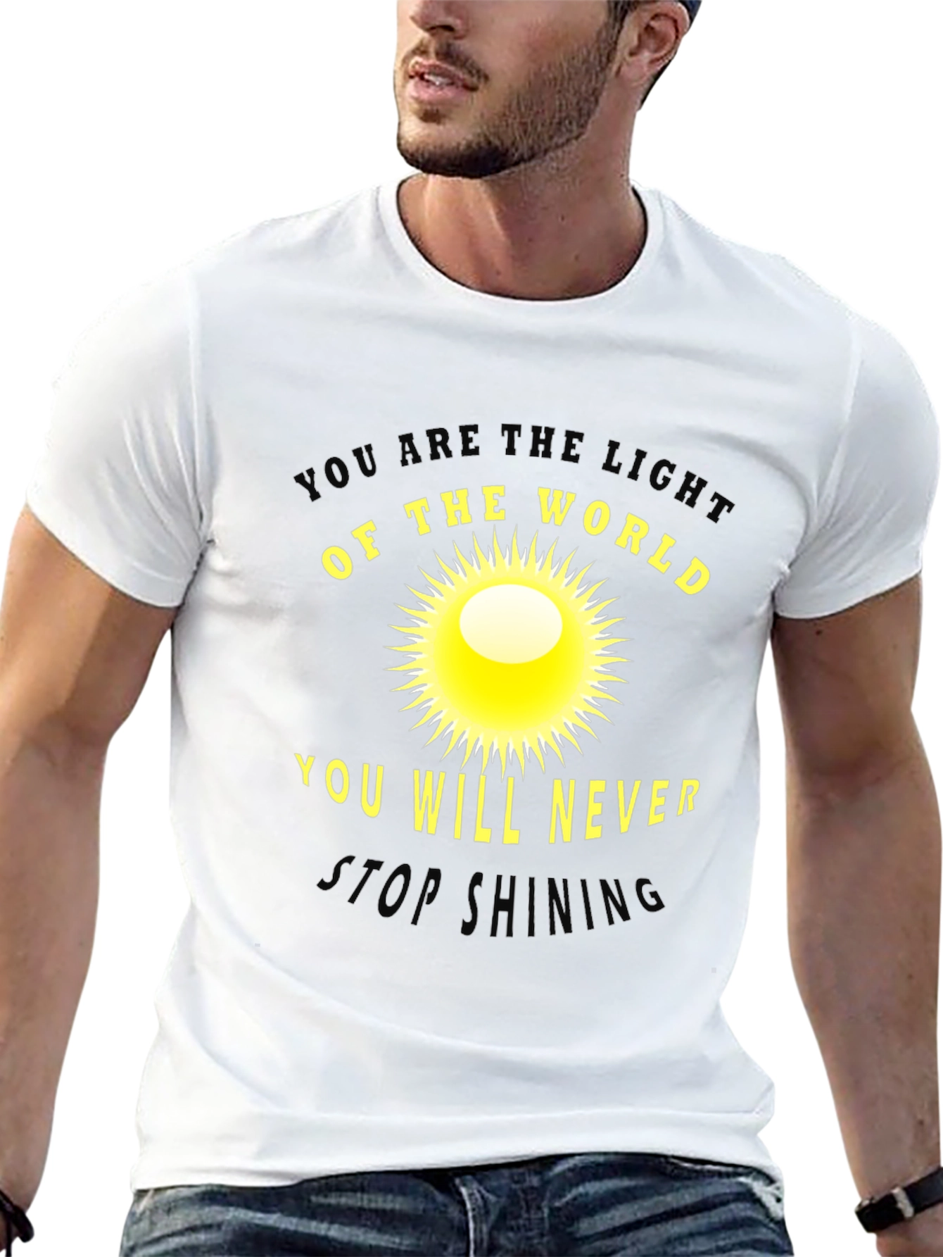 Inspirational Sun Graphic T-Shirt: Light of the World