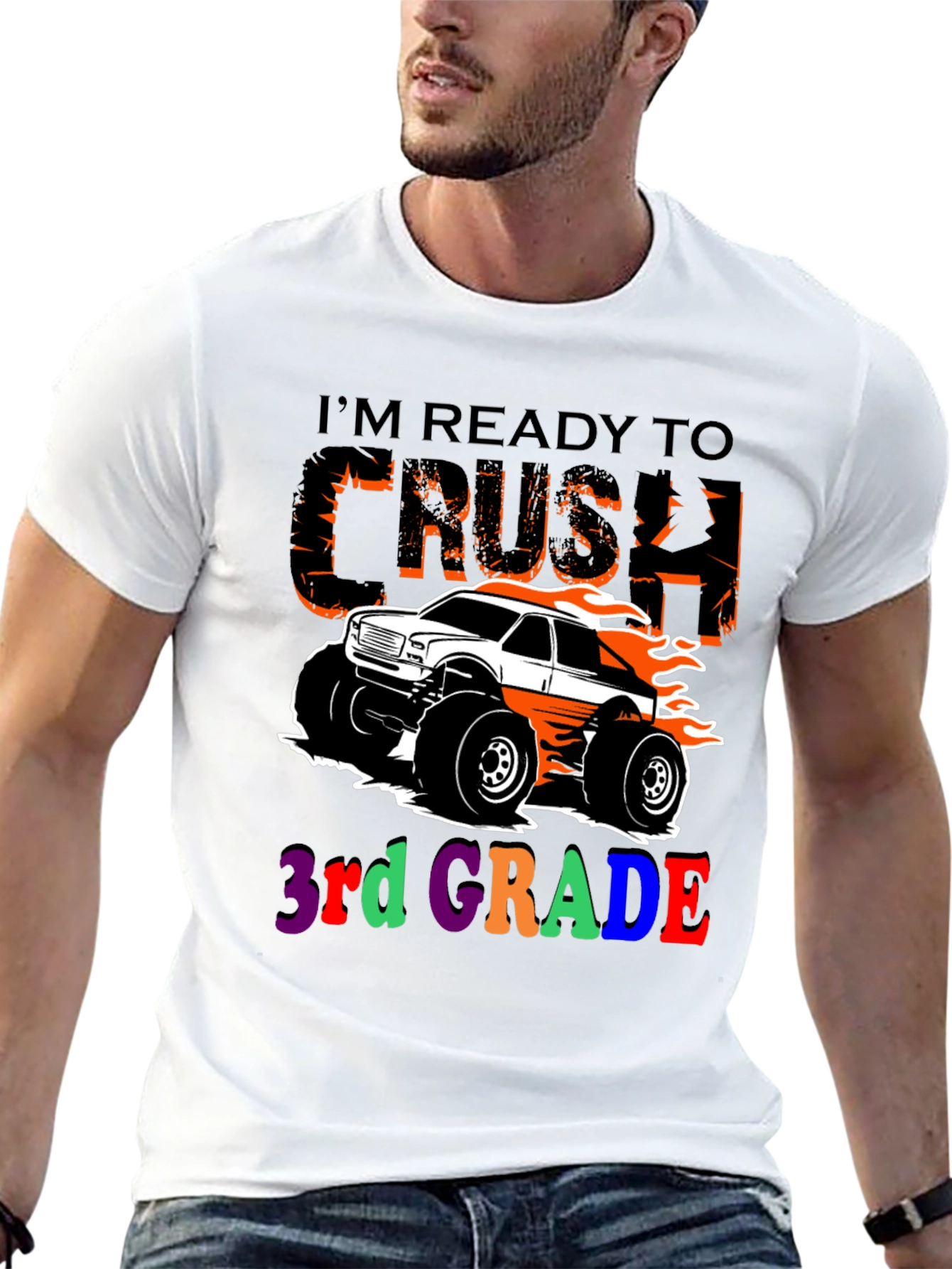 Ready to Crush 3rd Grade Monster Truck T-Shirt