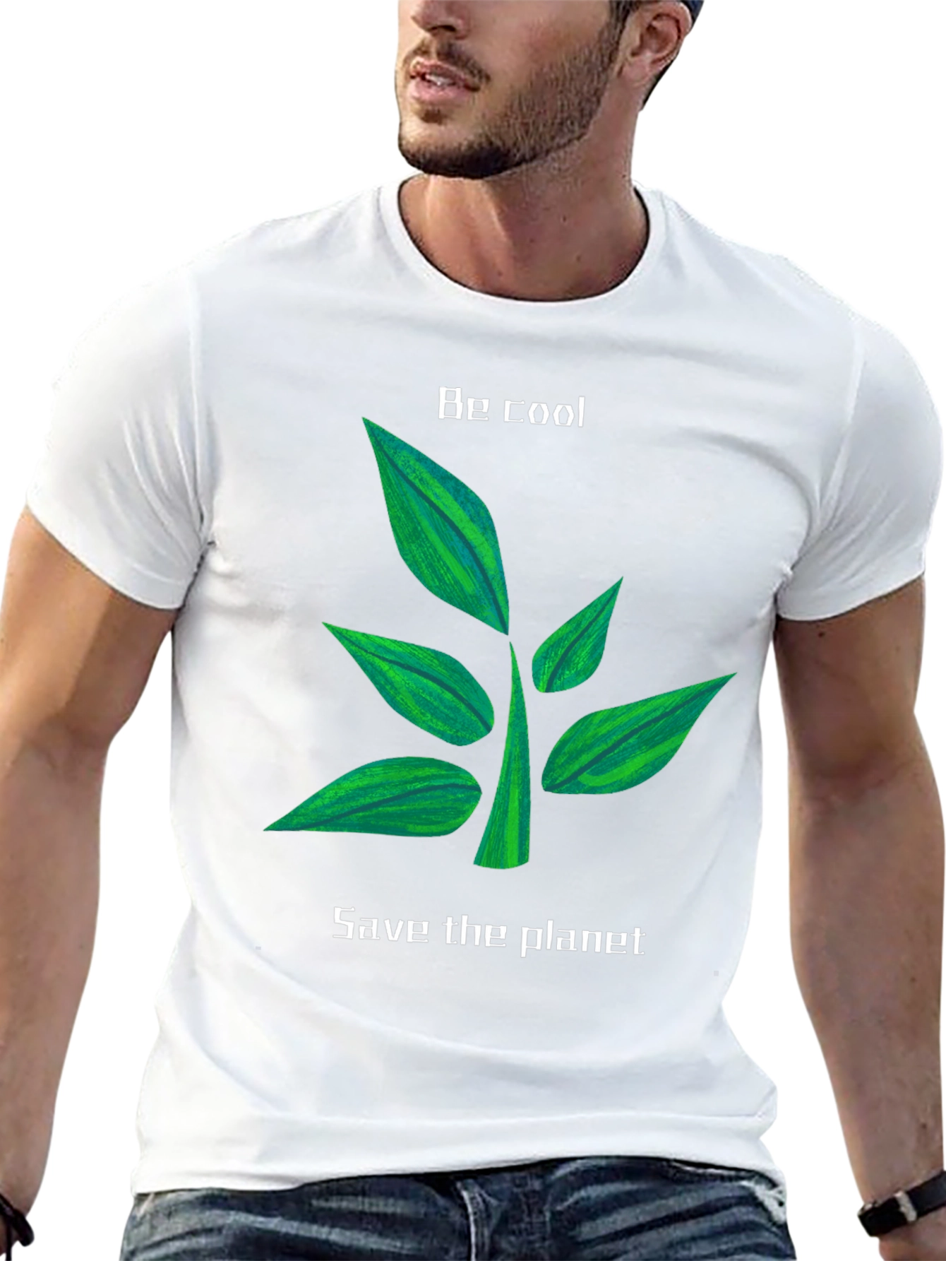 Eco-Friendly Black T-Shirt: Be Cool Save the Planet