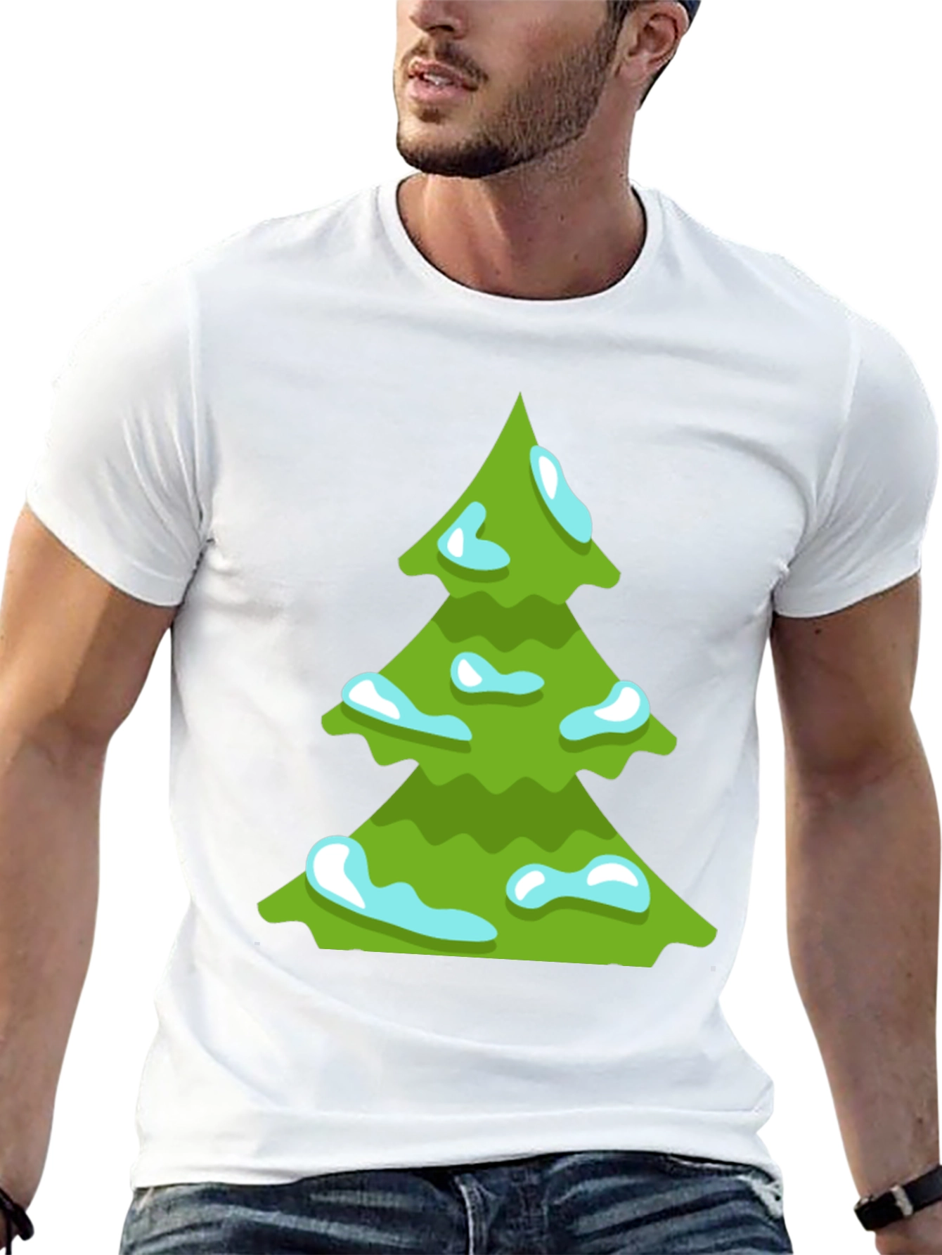 Festive Christmas Tree Graphic Tee - Holiday Style