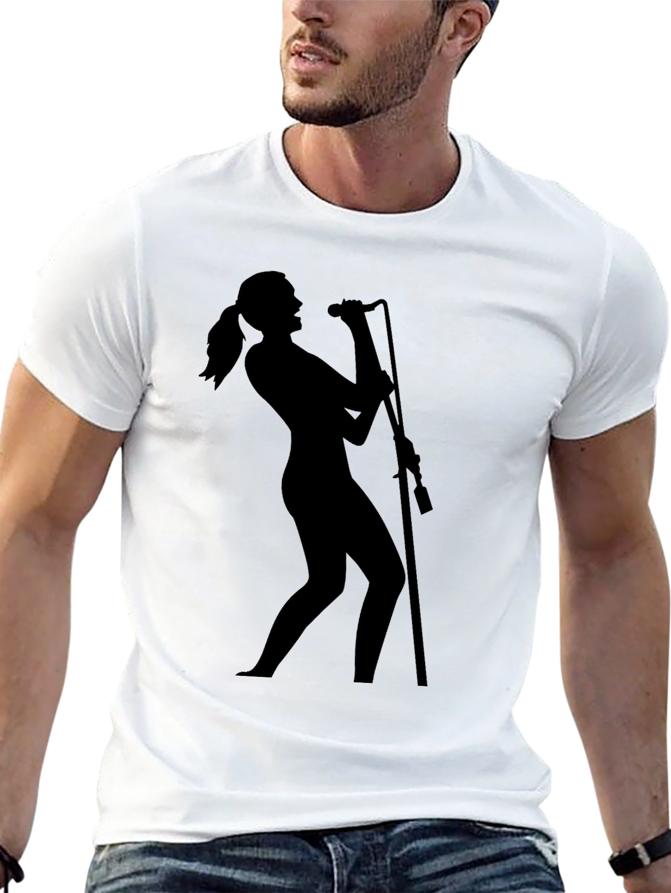 Silhouette Singer Black T-Shirt
