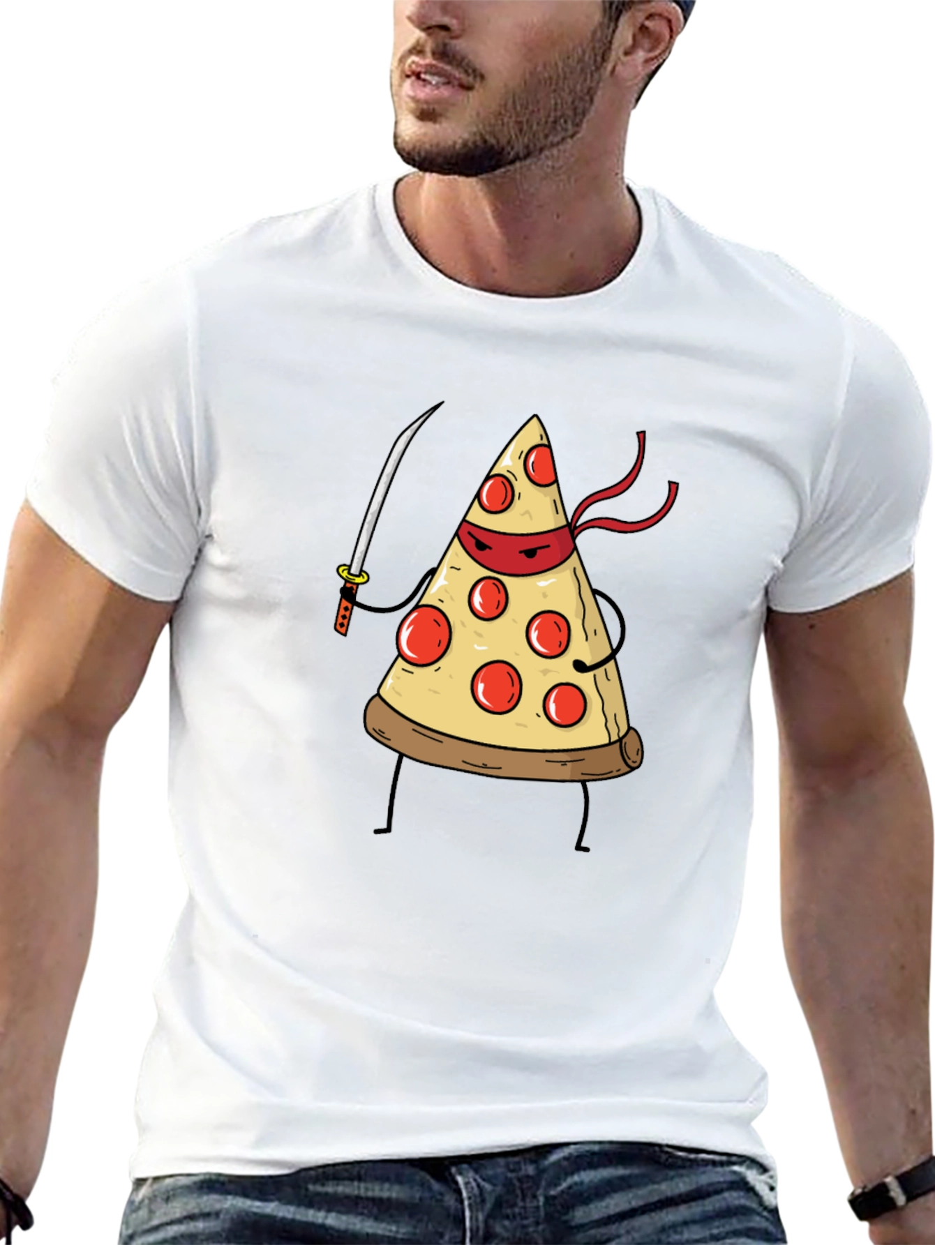 Ninja Pizza Slice Graphic Tee