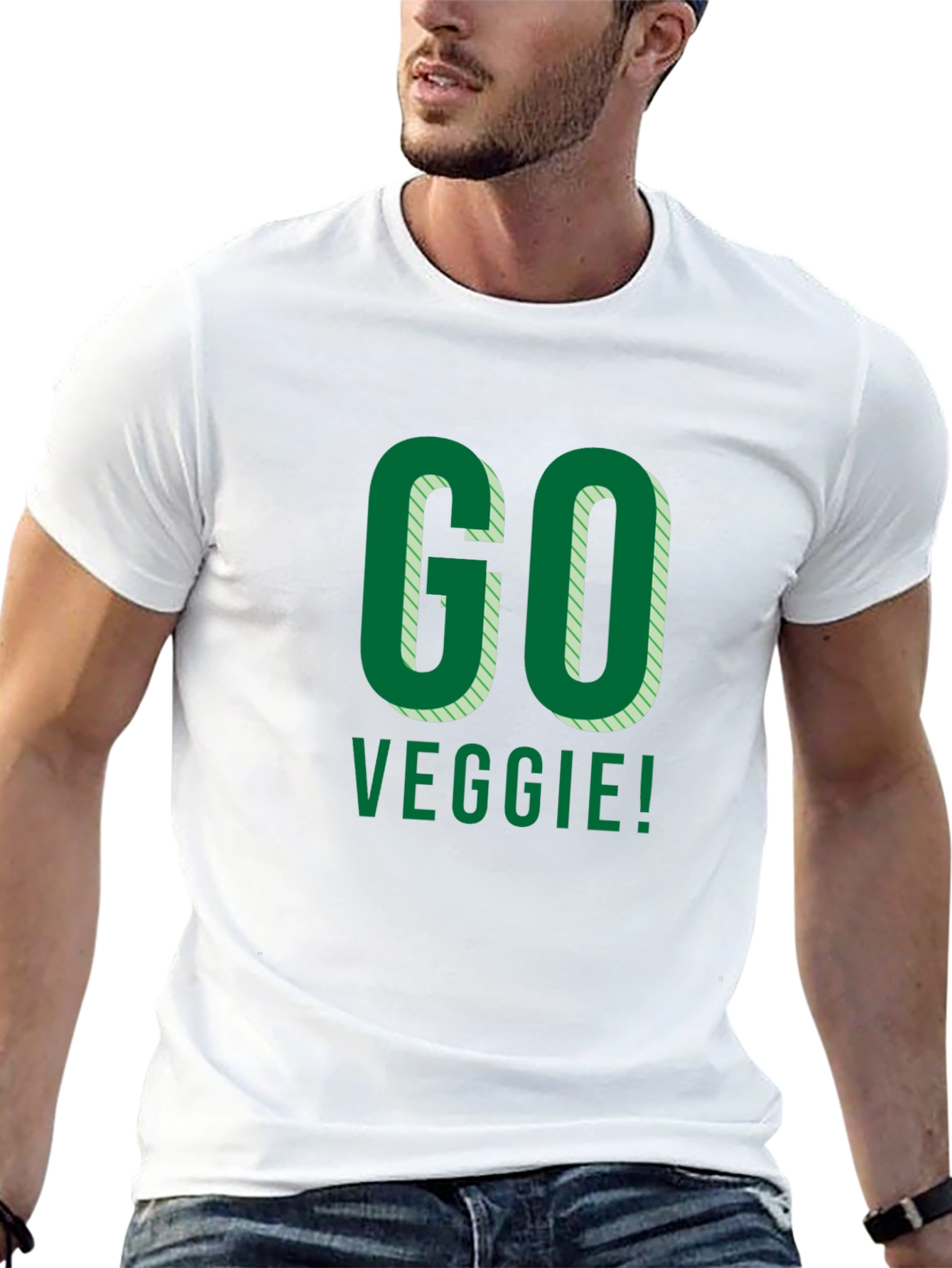 Go Veggie! Black Graphic Tee