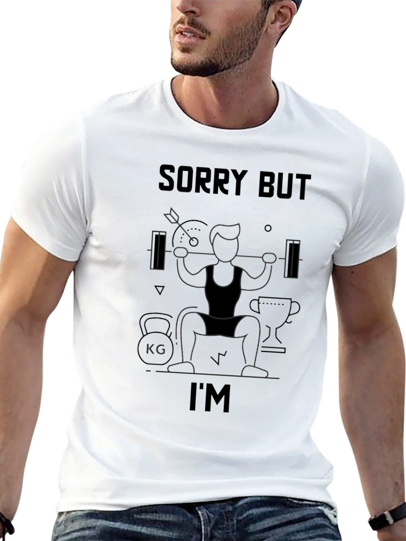Sorry But Im Gym T-Shirt - Black