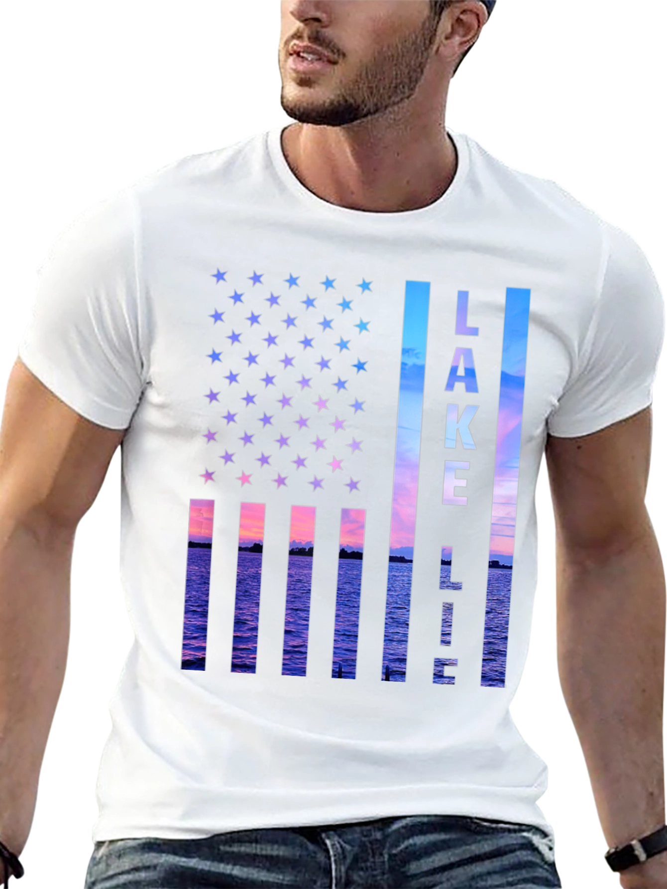 Lake Life American Flag T-Shirt