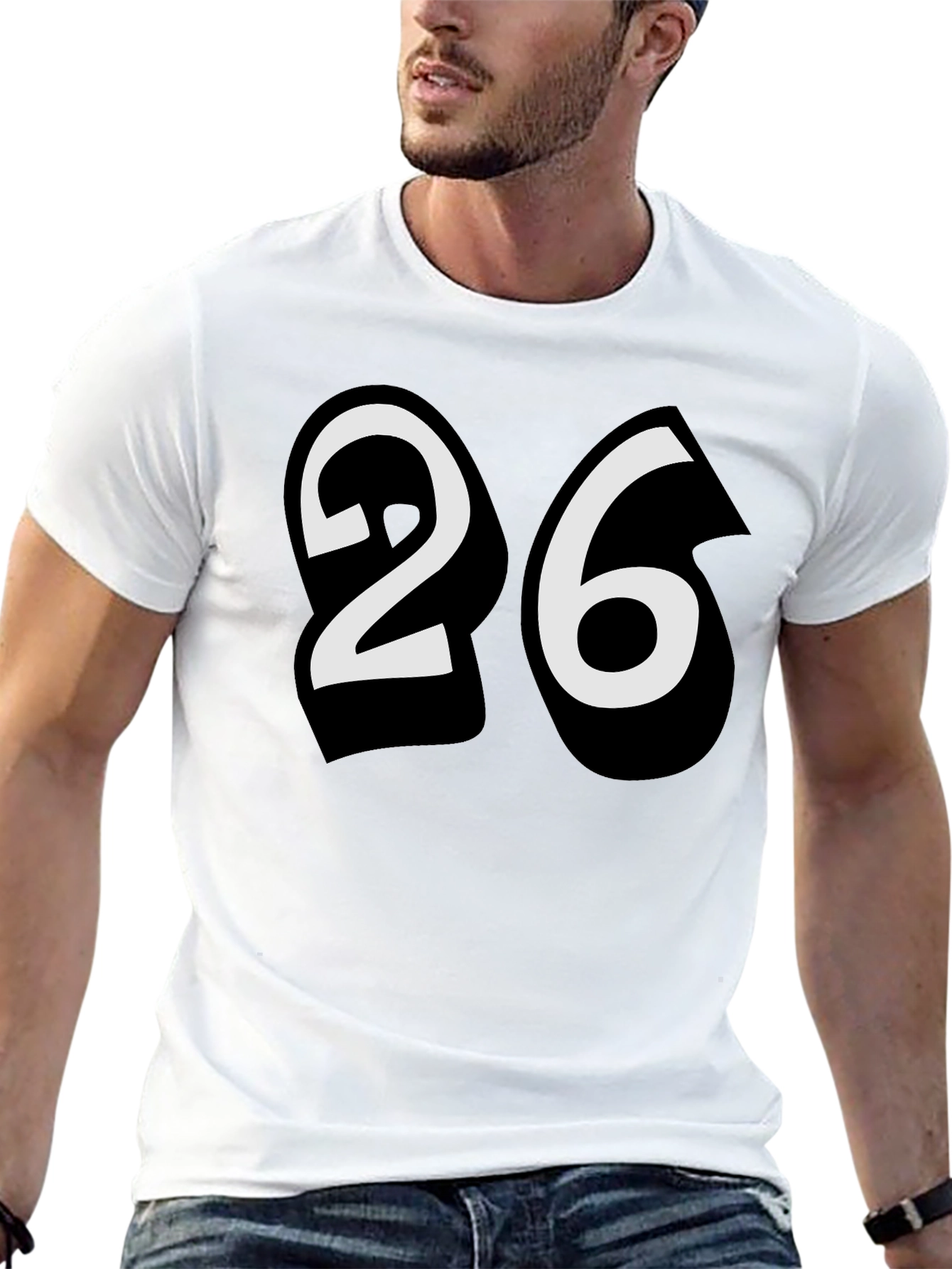 Bold Number 26 Graphic T-Shirt