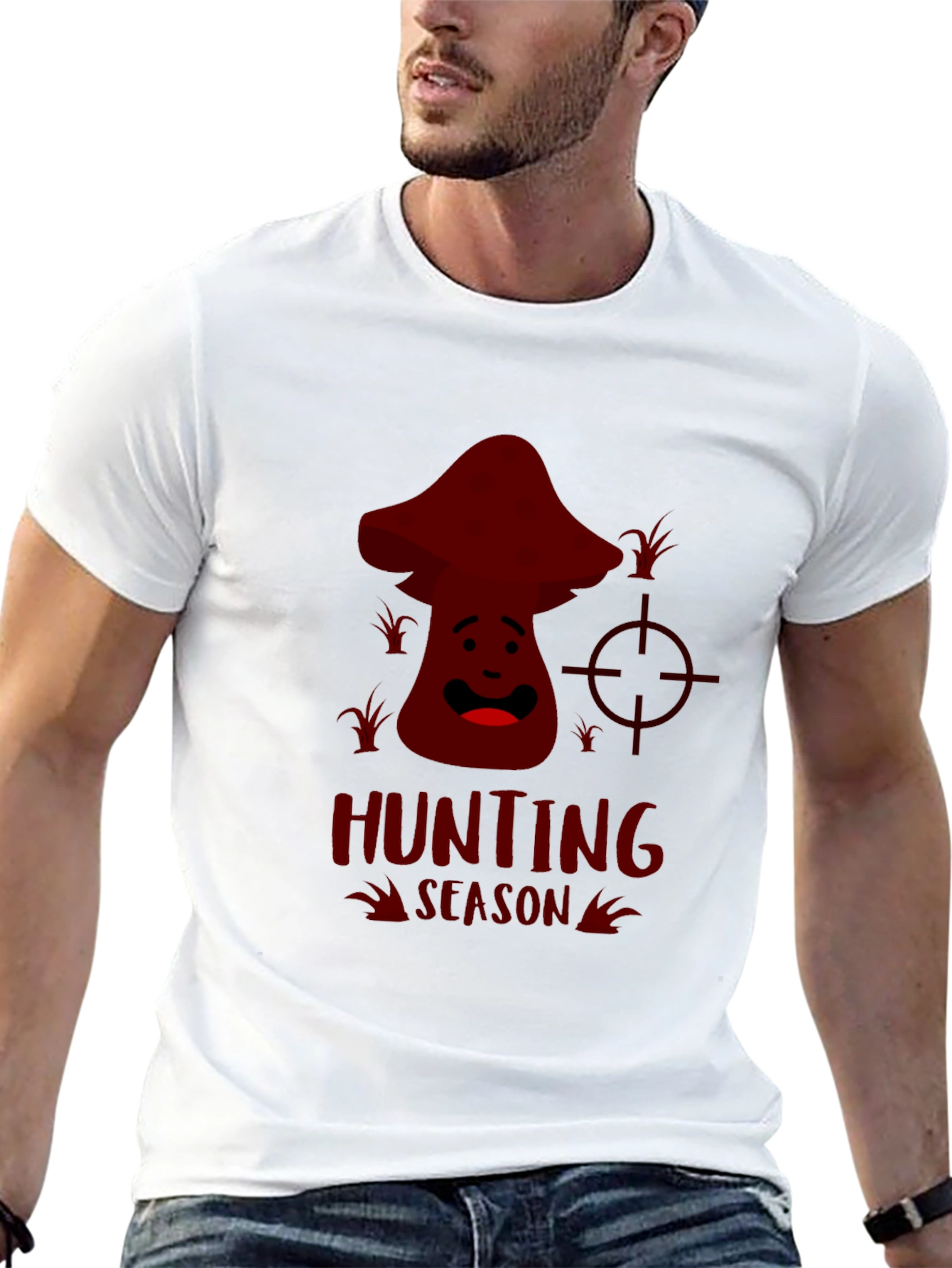 Mushroom Hunting Season Funny Graphic Tee
