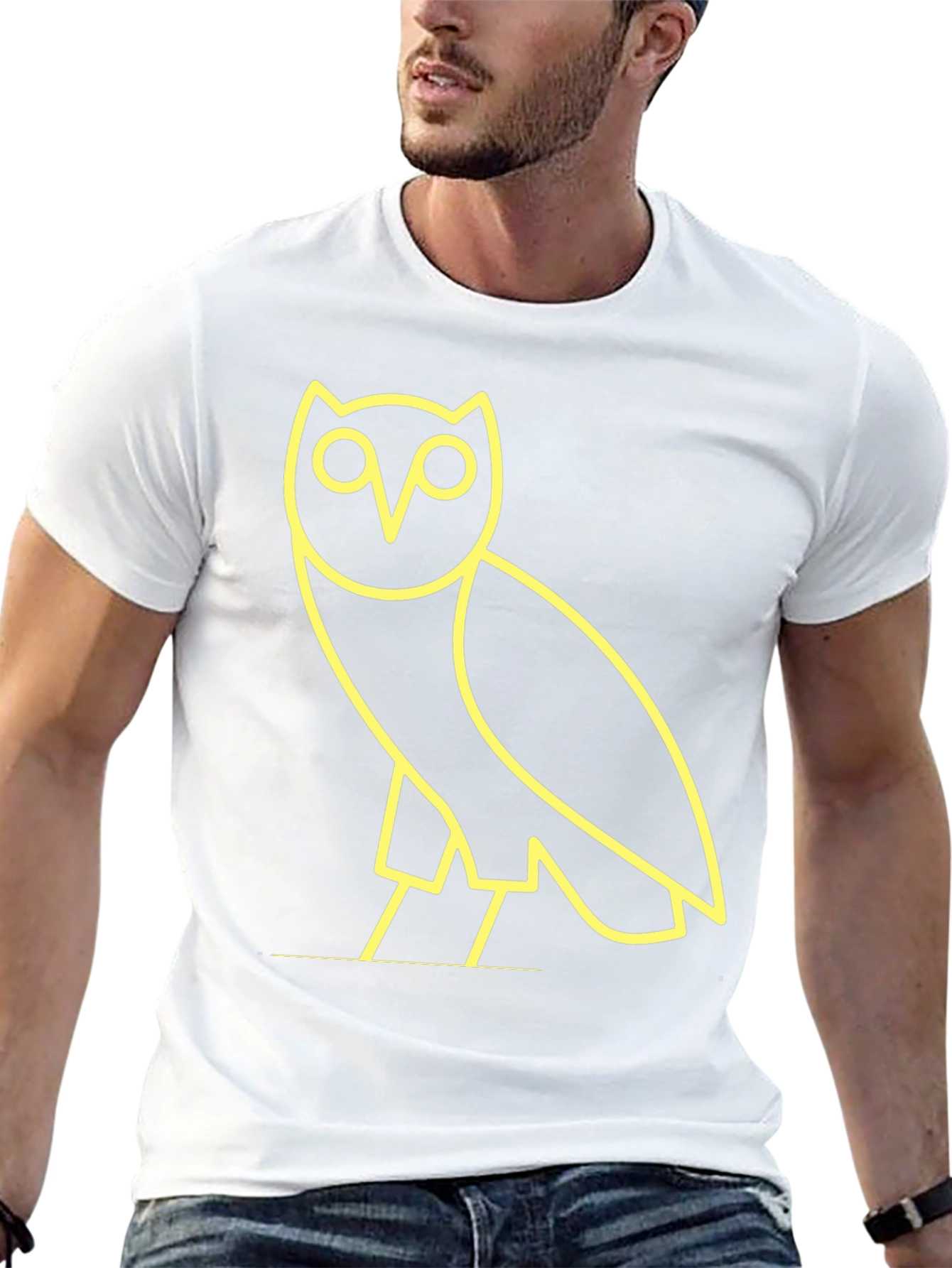 Modern Owl Graphic Tee - Black