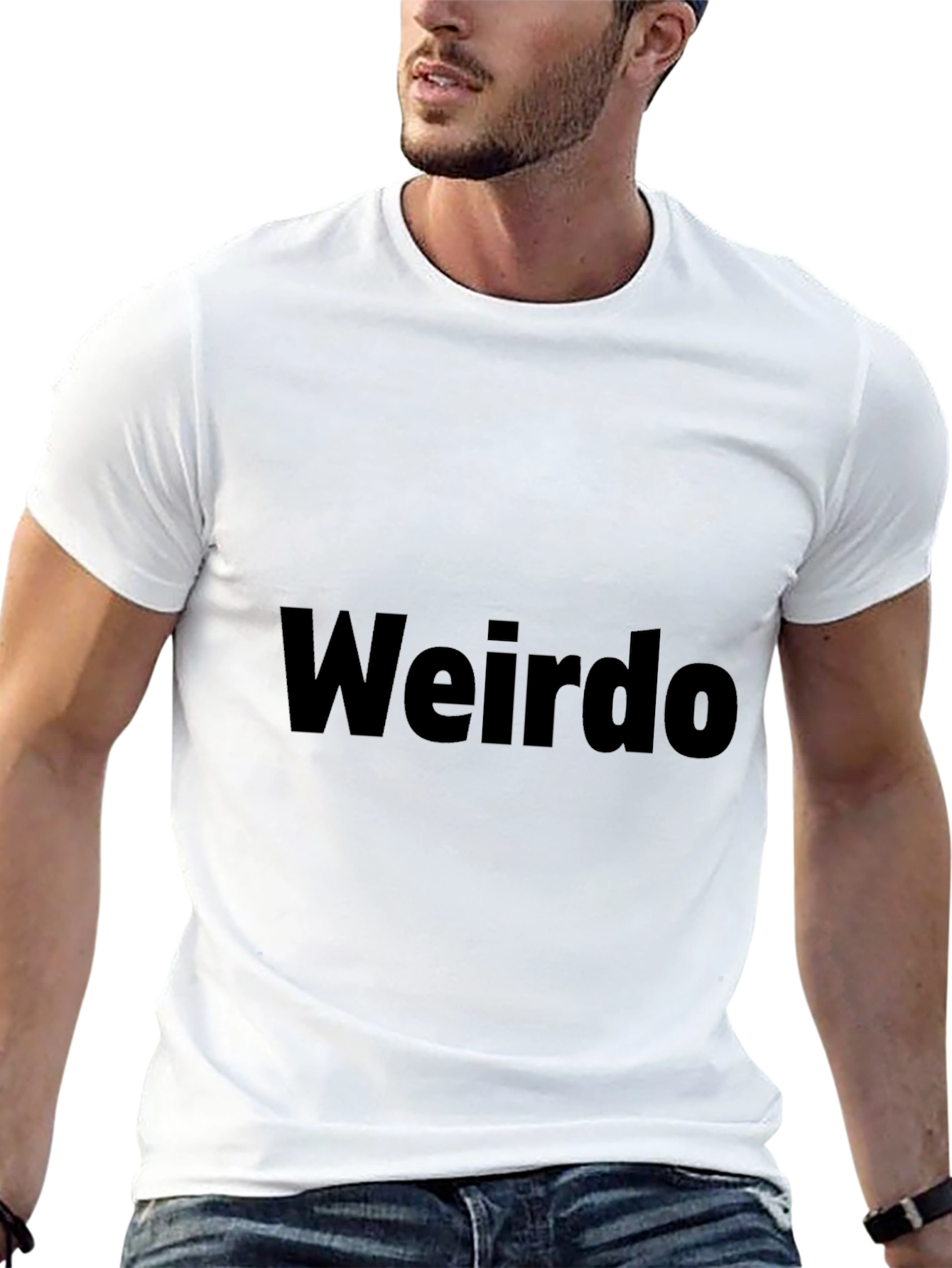 Weirdo Graphic Tee - Black Cotton T-Shirt