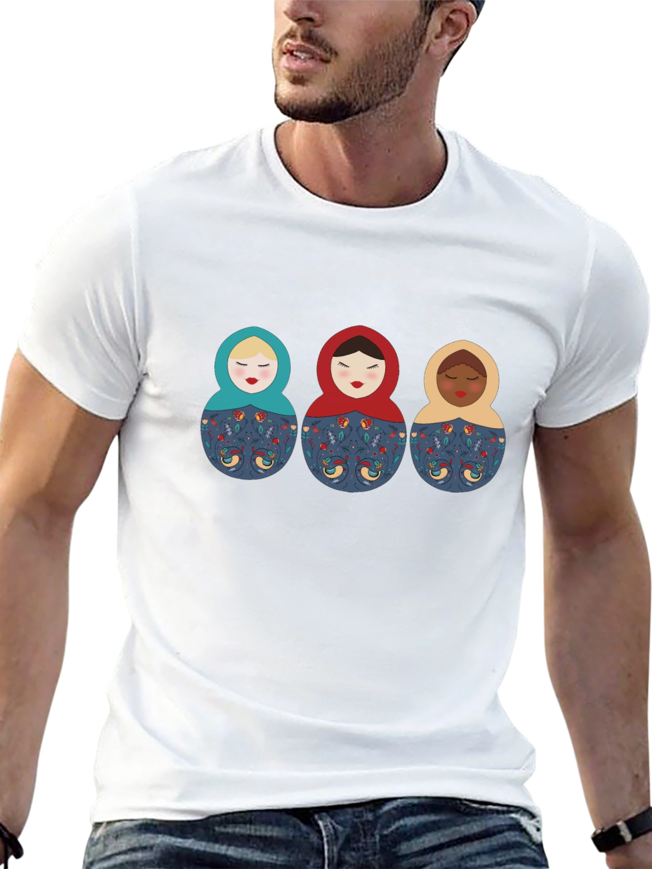 Matryoshka Doll Graphic Print T-Shirt