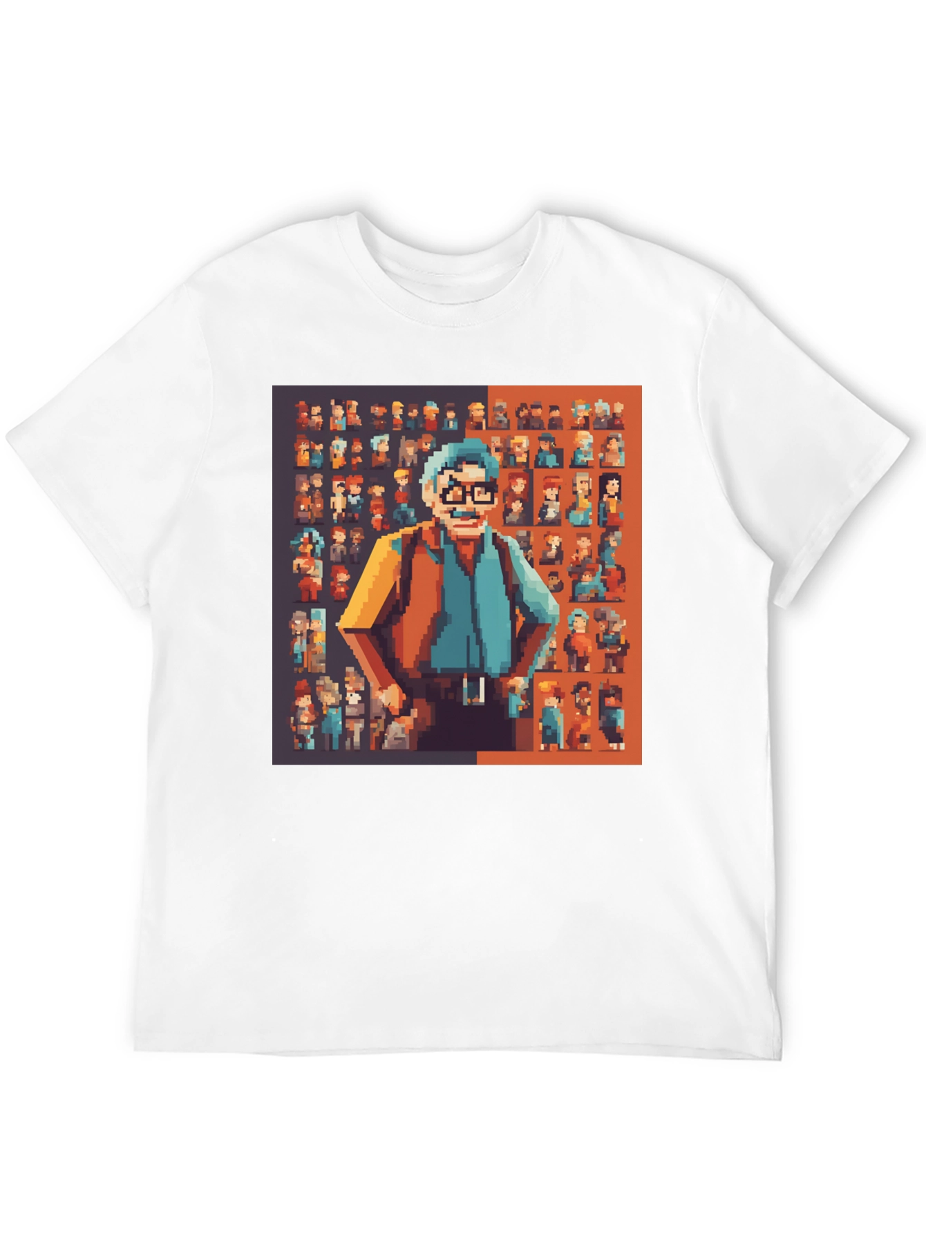 Pixel Art Graphic Print T-Shirt