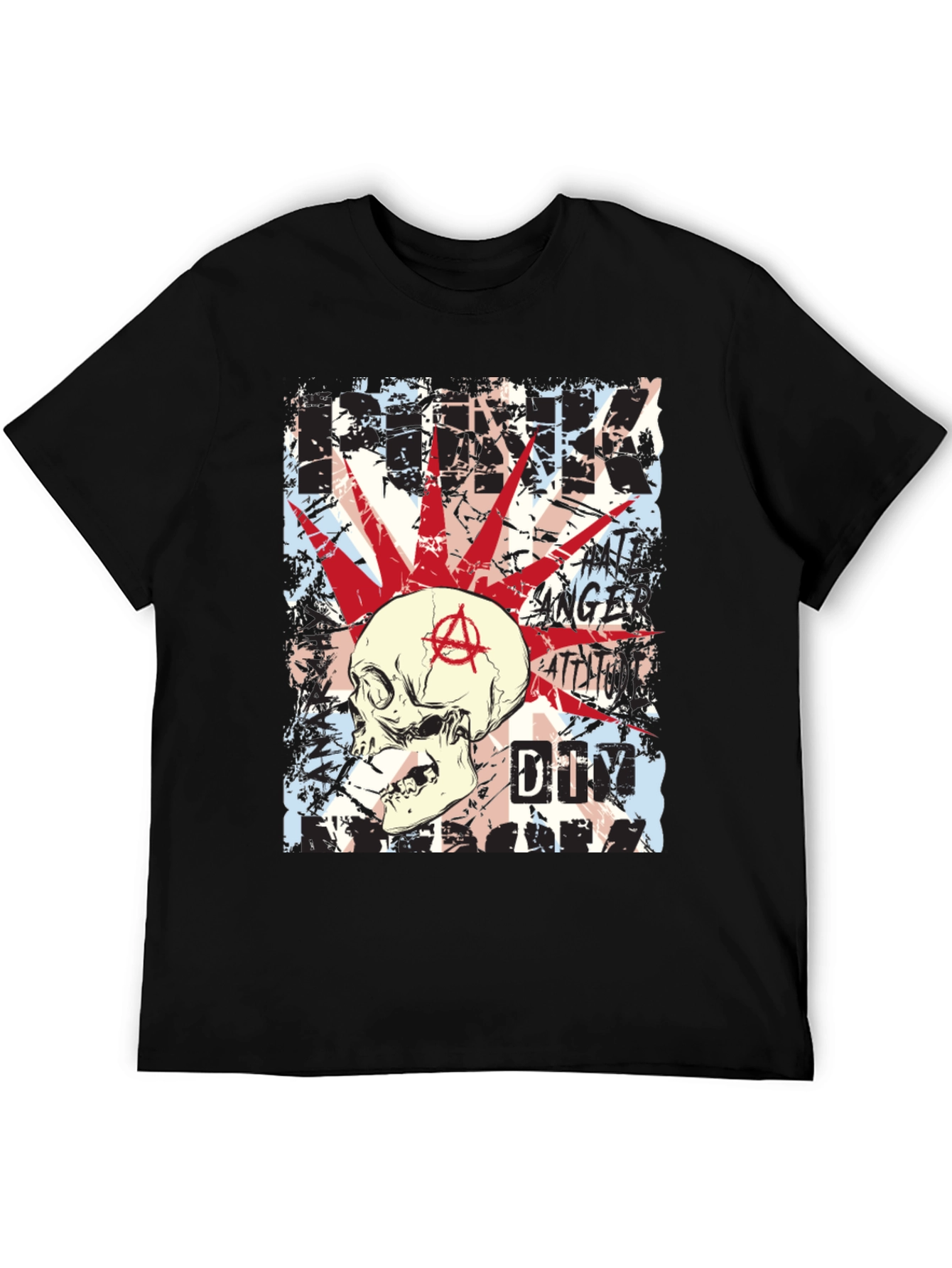 Punk Skull Graphic Tee - Edgy Anarchy Style