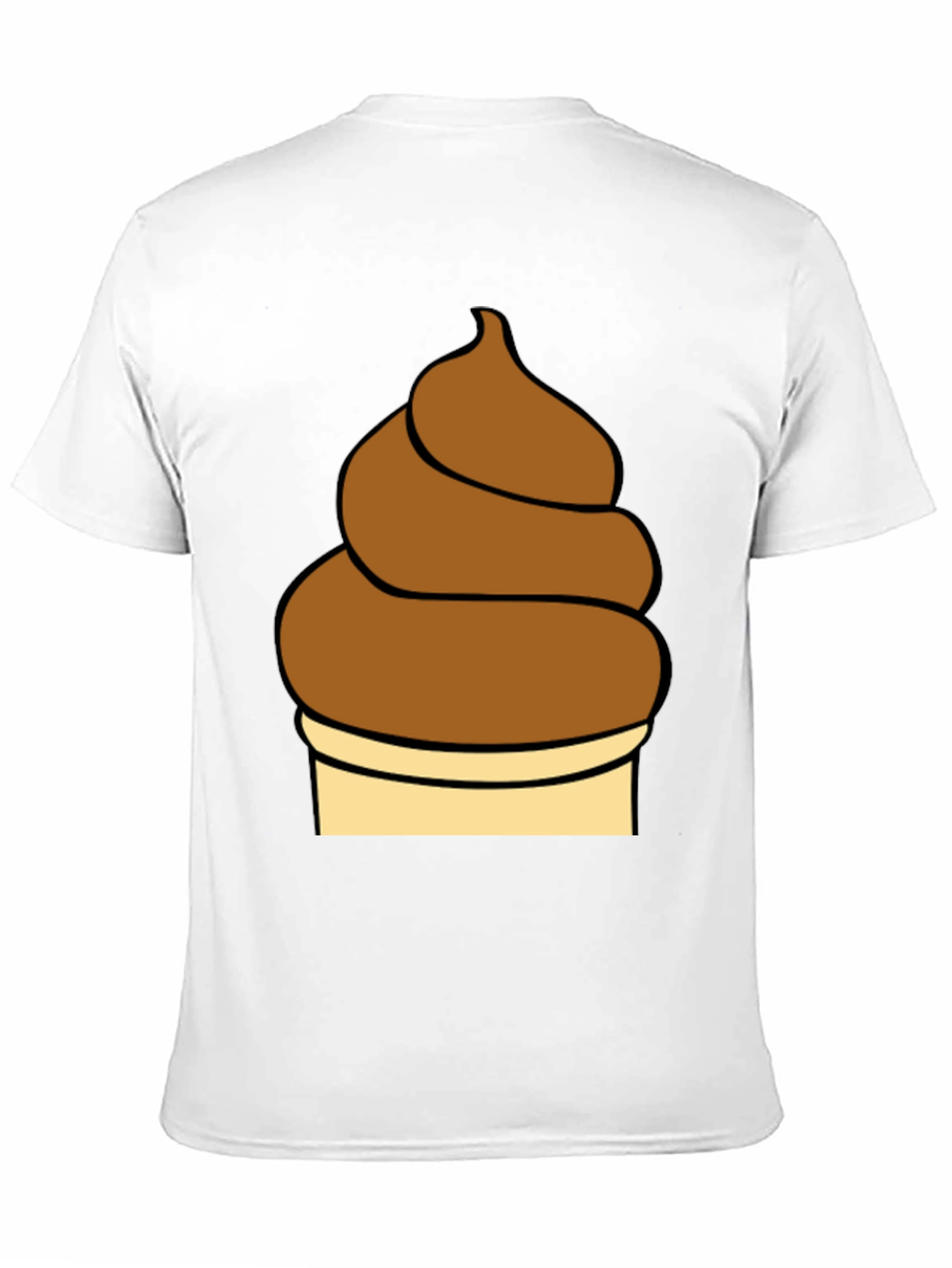 Novelty Brown Swirl Graphic Black T-Shirt