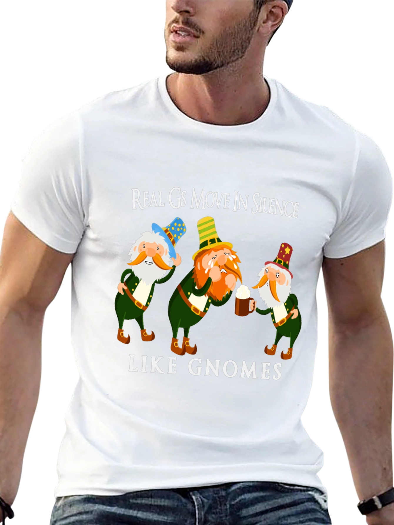 Real Gs Move In Silence Like Gnomes Funny T-Shirt