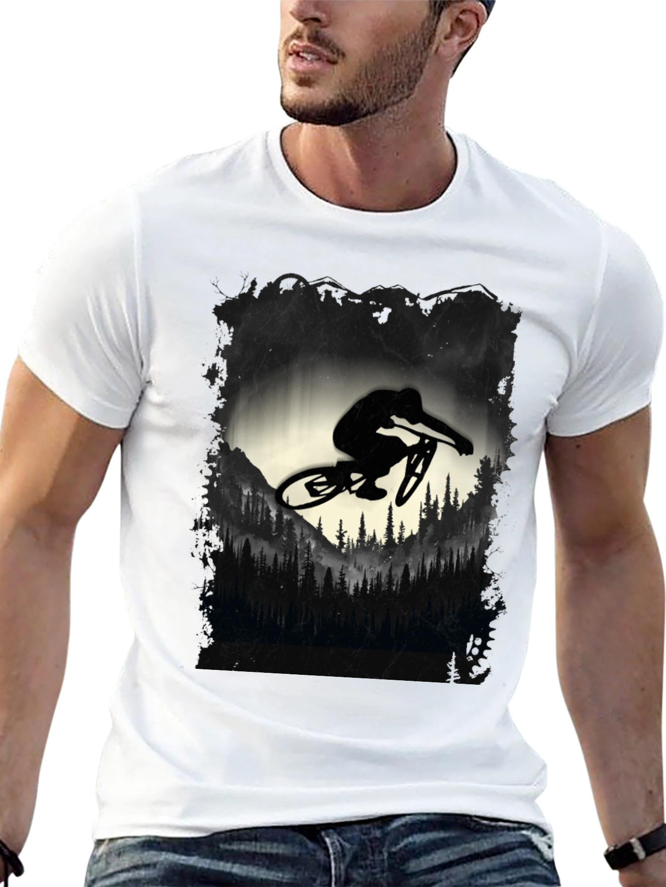 Mountain Biker Graphic Tee - Black